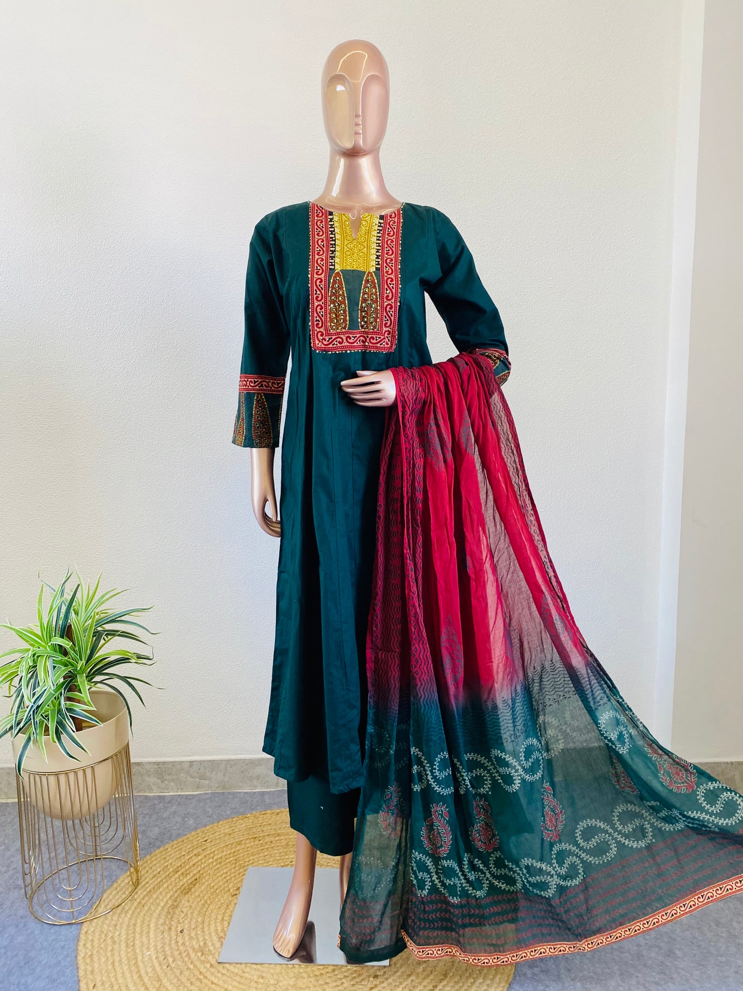 Gamthi Style Anarkali suit with Palazzo