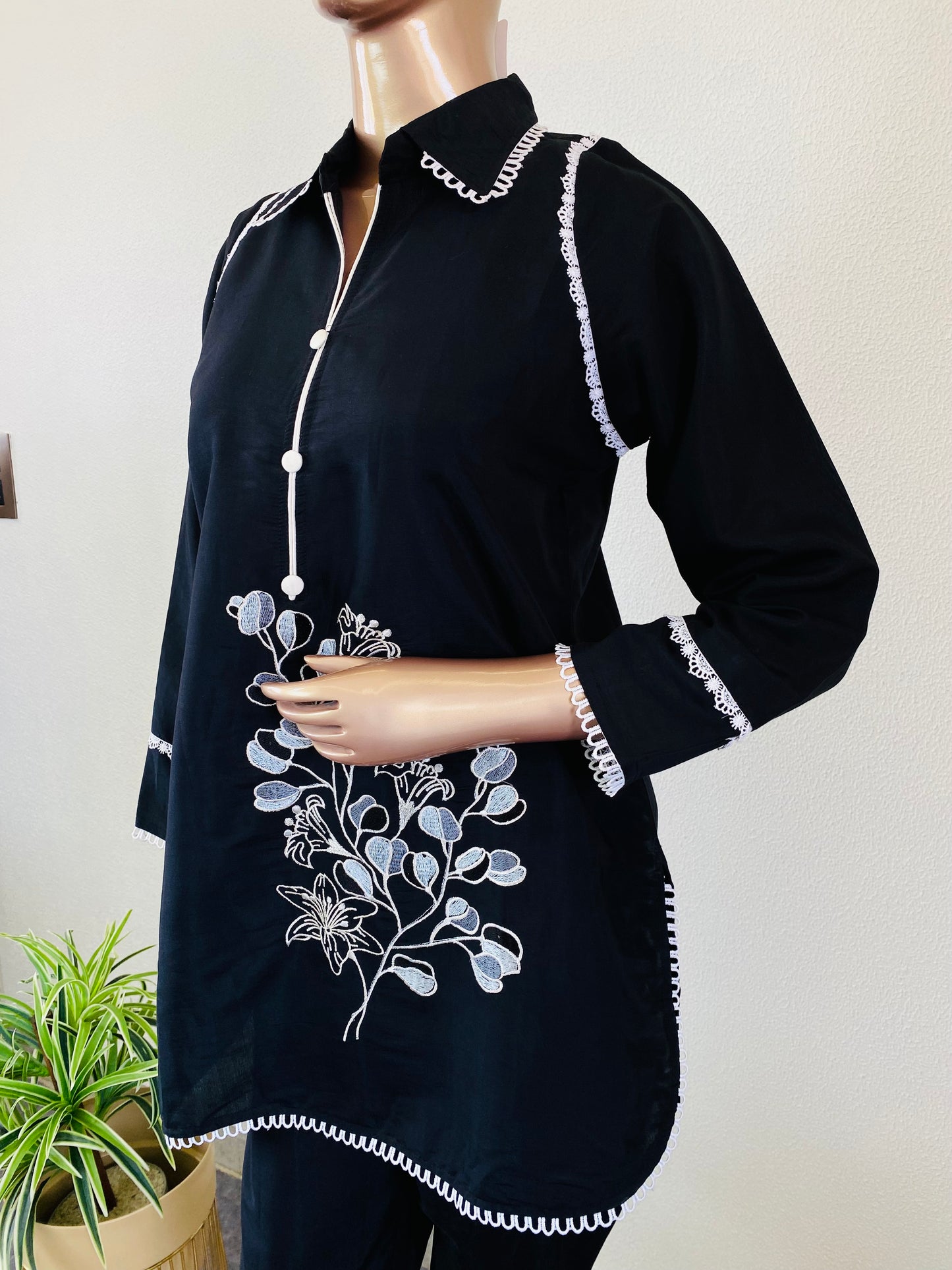 Russian Silk Coords with Embroidery & Lace Details