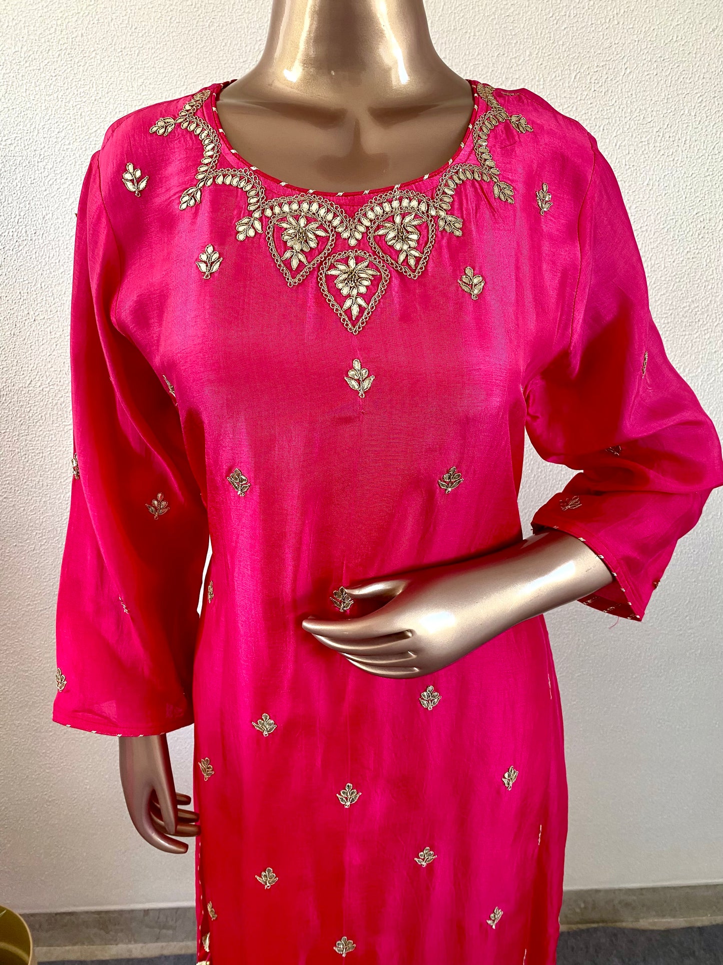 Pure Silk Suit with Gota-Patti Work