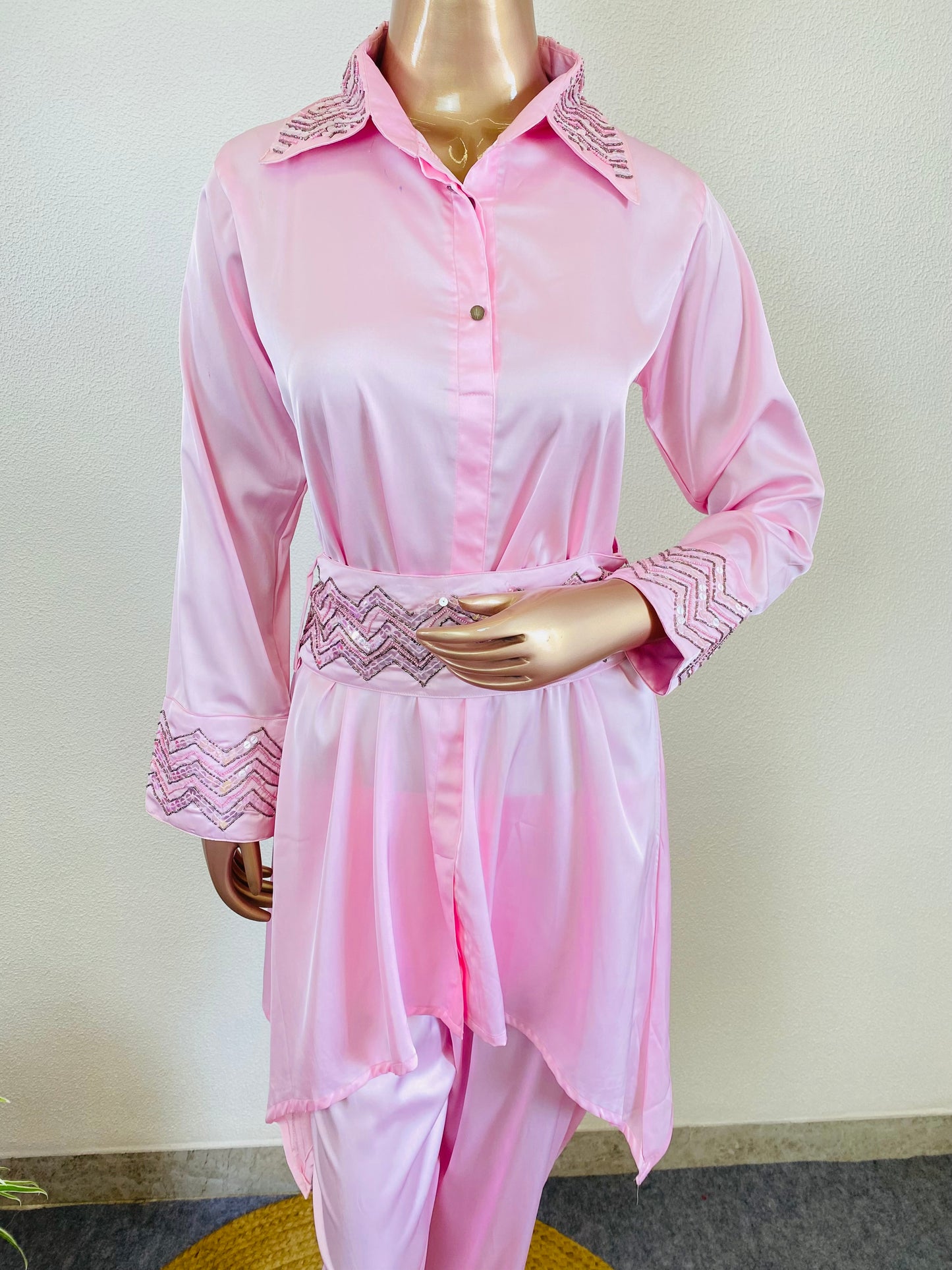 Satin Coords with Handwork Detailing