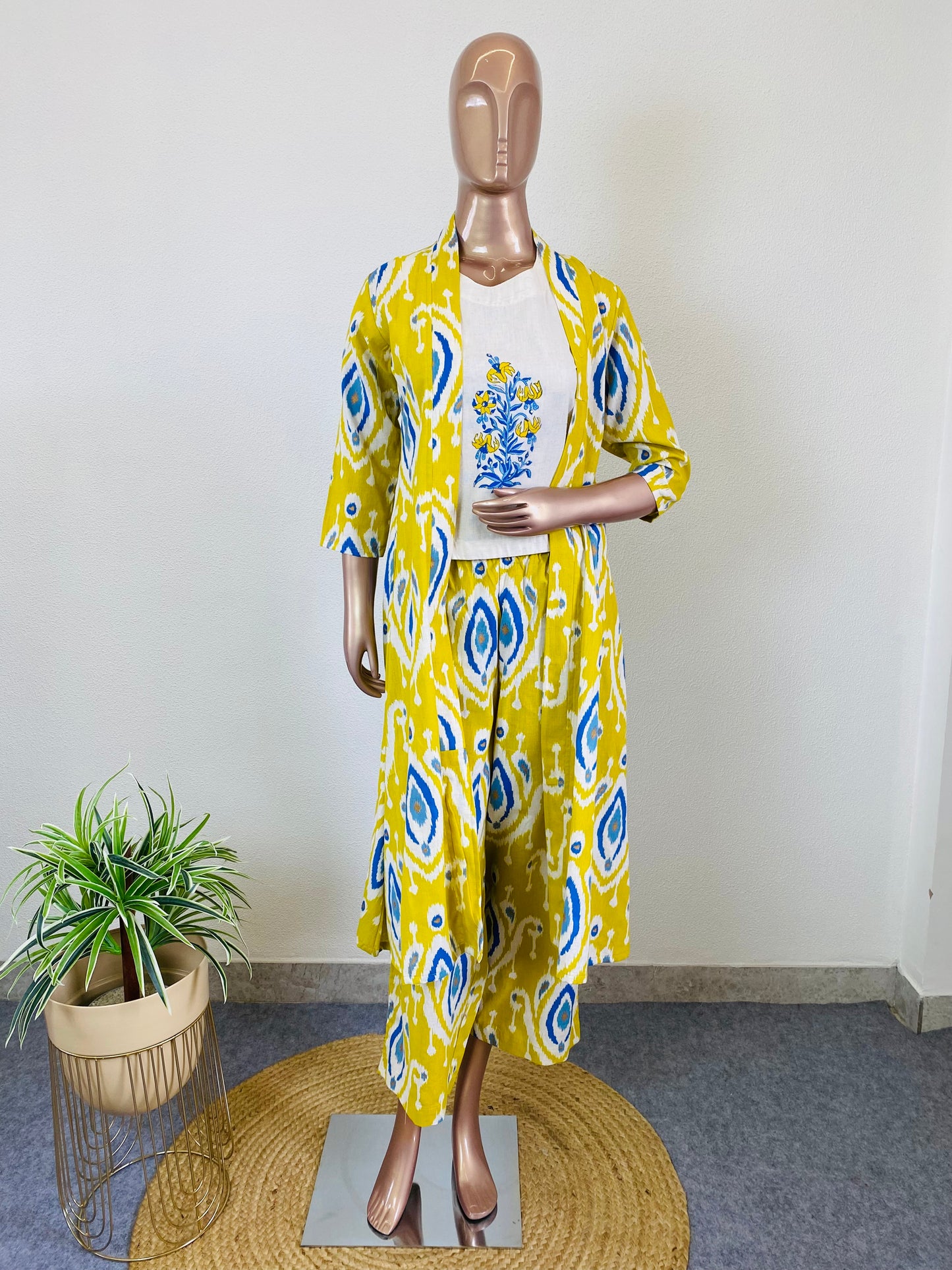 Printed Cotton Flex Jacket Set