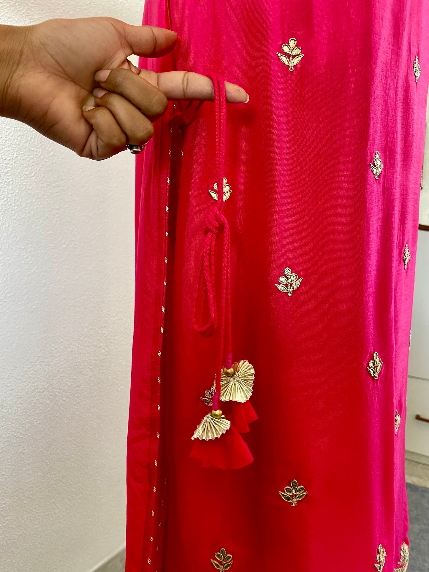 Pure Silk Suit with Gota-Patti Work