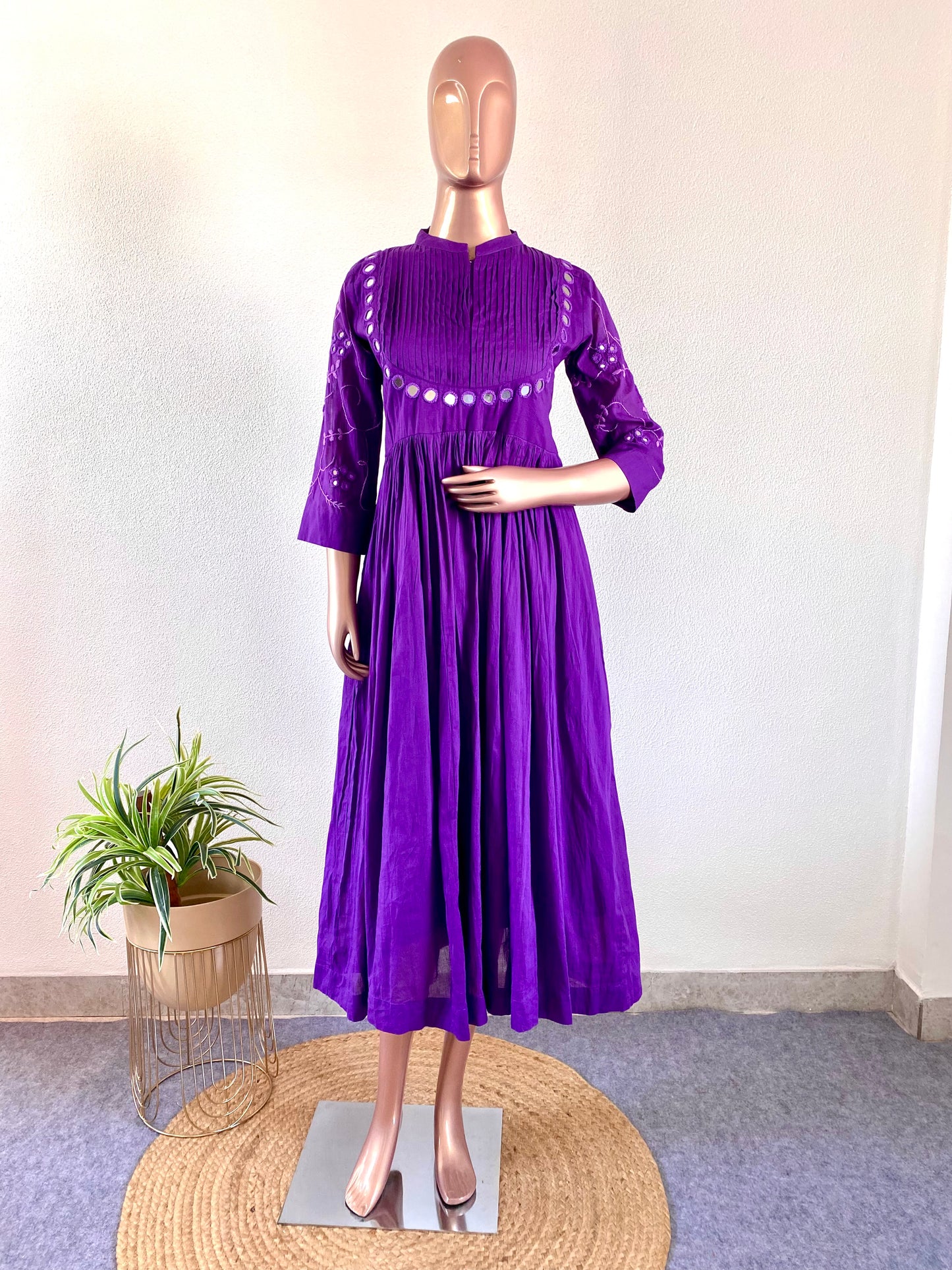 Mirror Work Mul Cotton Tunic