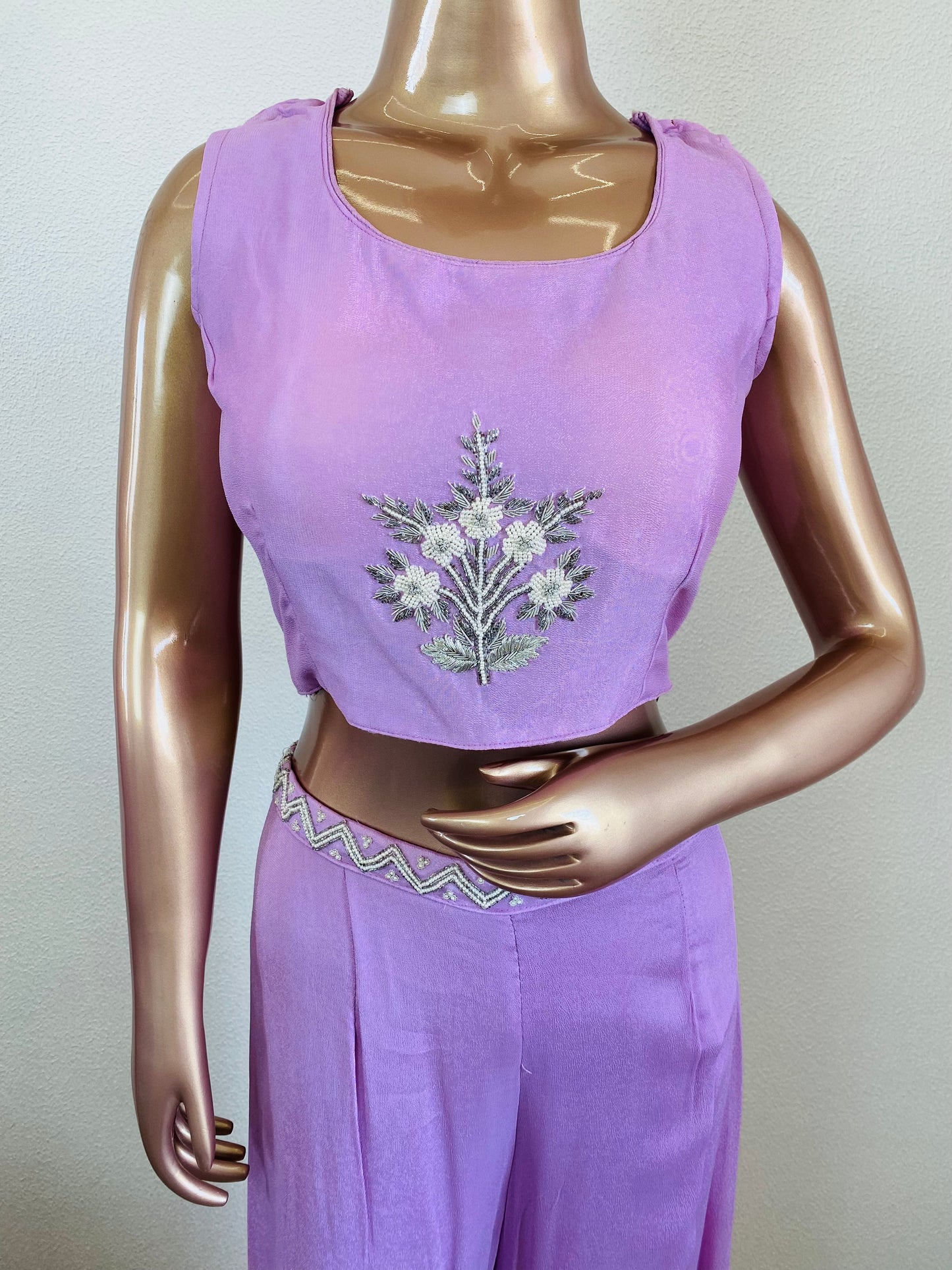 Premium Chinon Indowestern with Heavy Handwork