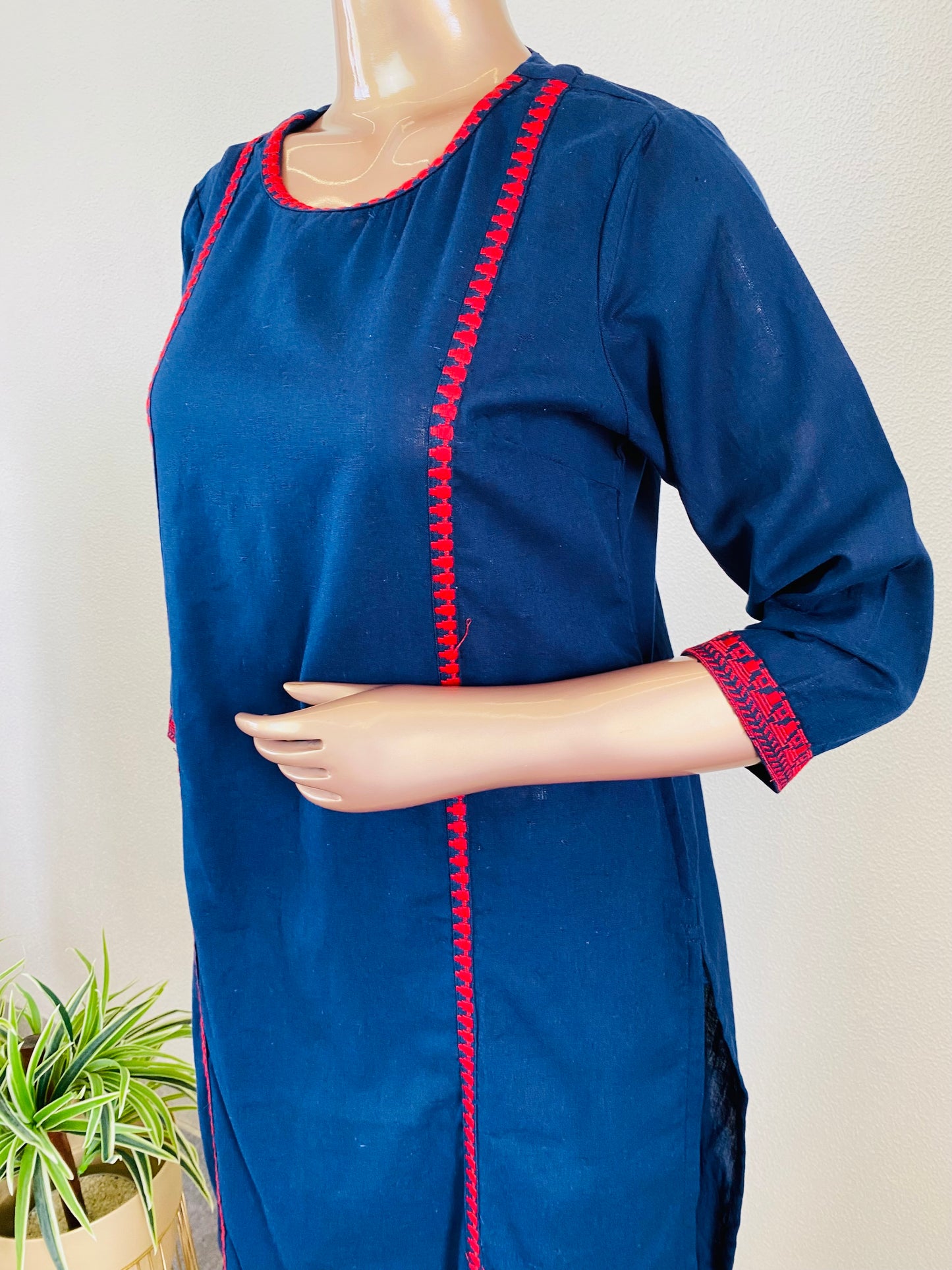 Cotton Flex Kurta Pant with Weave Details