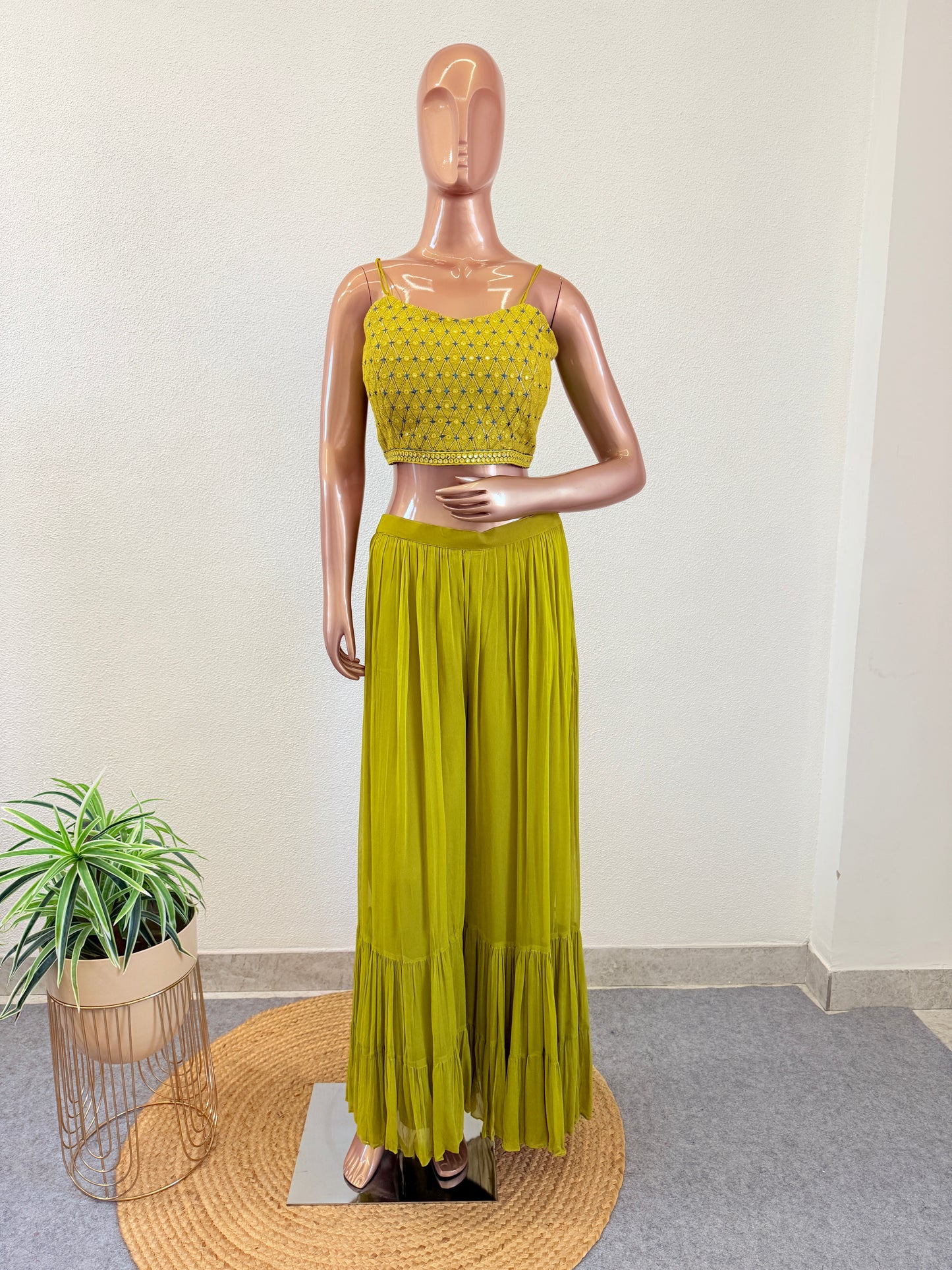 Indowestern with Lehriya Print Cape