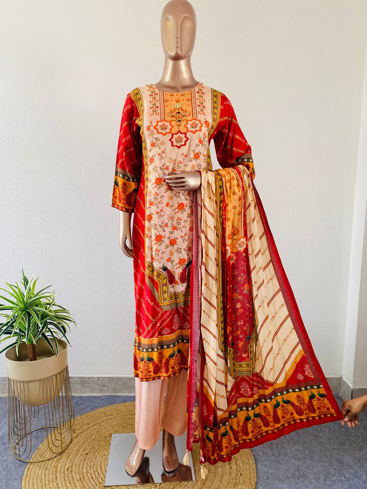 Karachi Print Muslin Suit Set