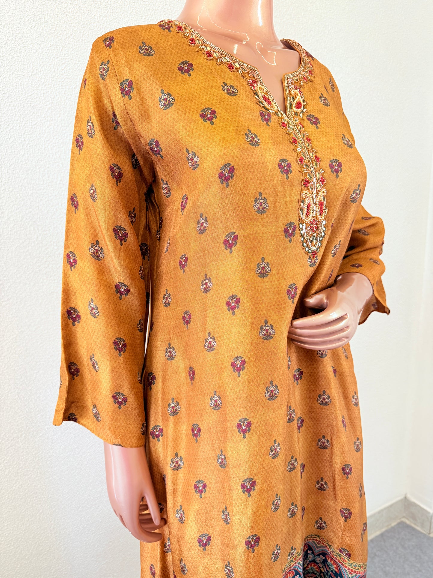 Digitally Printed Silk Kurta Palazzo Set