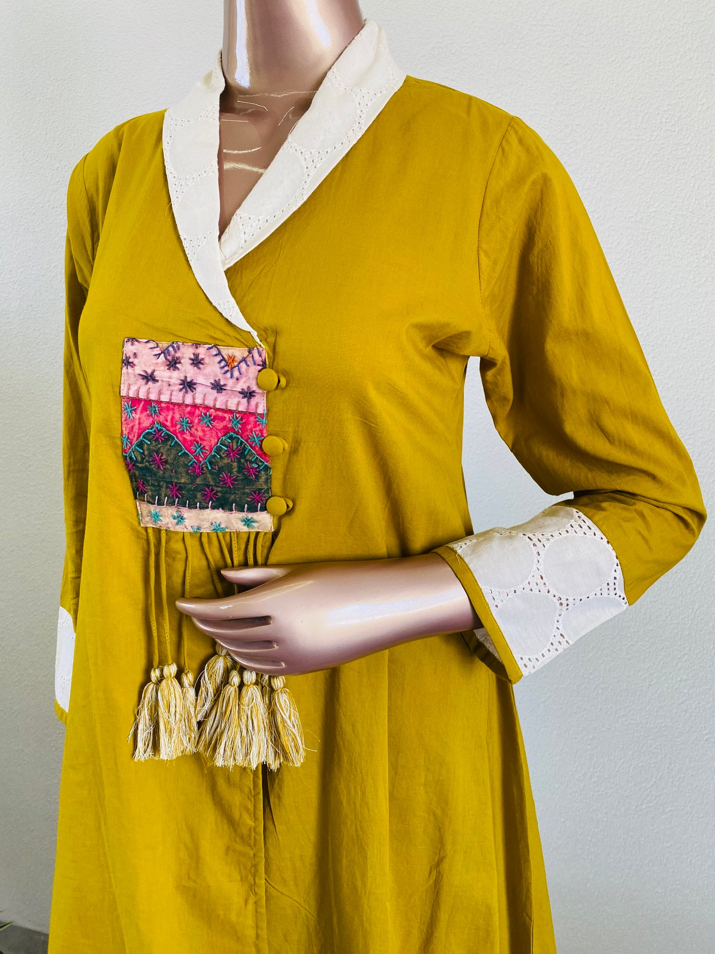 Schifili Turn Collar Kurta Palazzo Set
