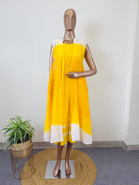 Mul cotton dyed tunic with Jacket