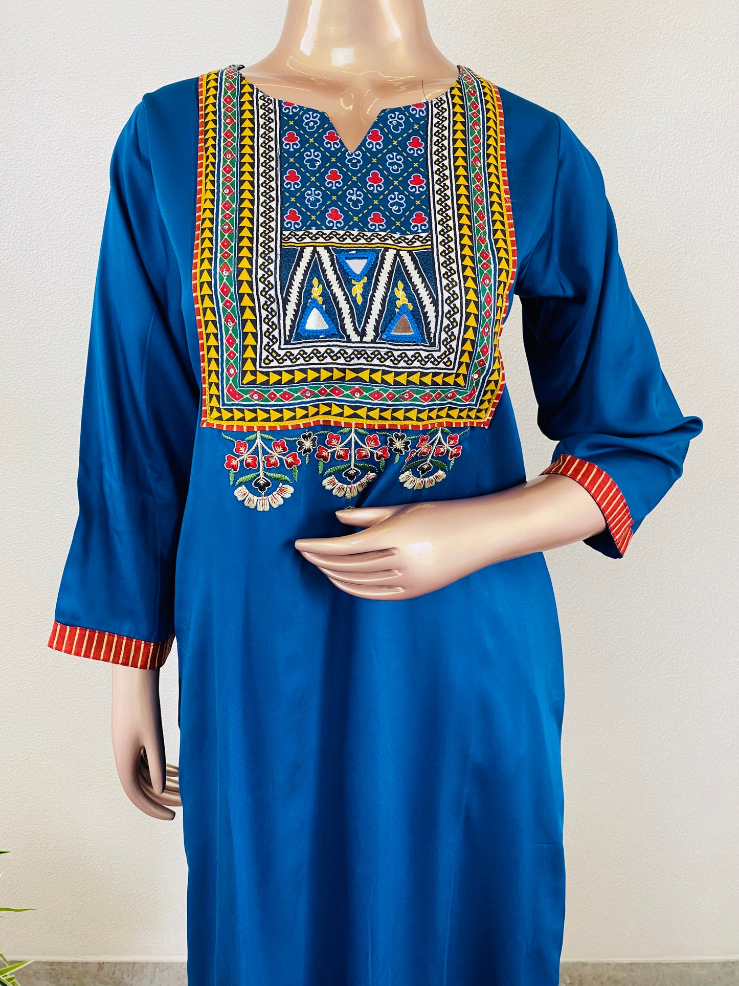 Gajji Silk Suit Set With Printed Dupatta