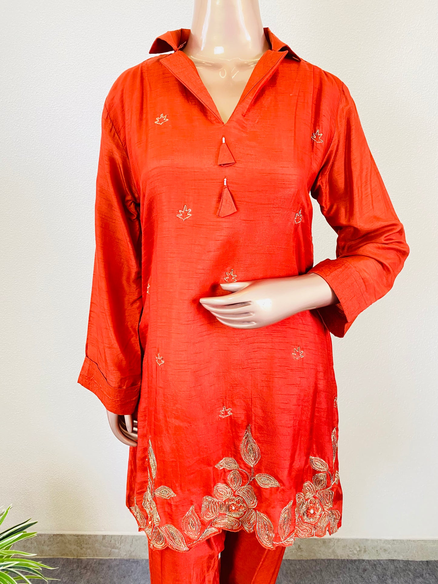 Dola Silk Coord Set with Zari & Zardozi Work