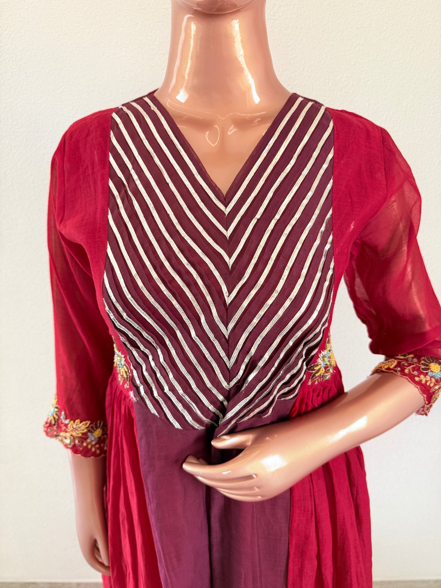Mul Chanderi Dual Tone Suit Set