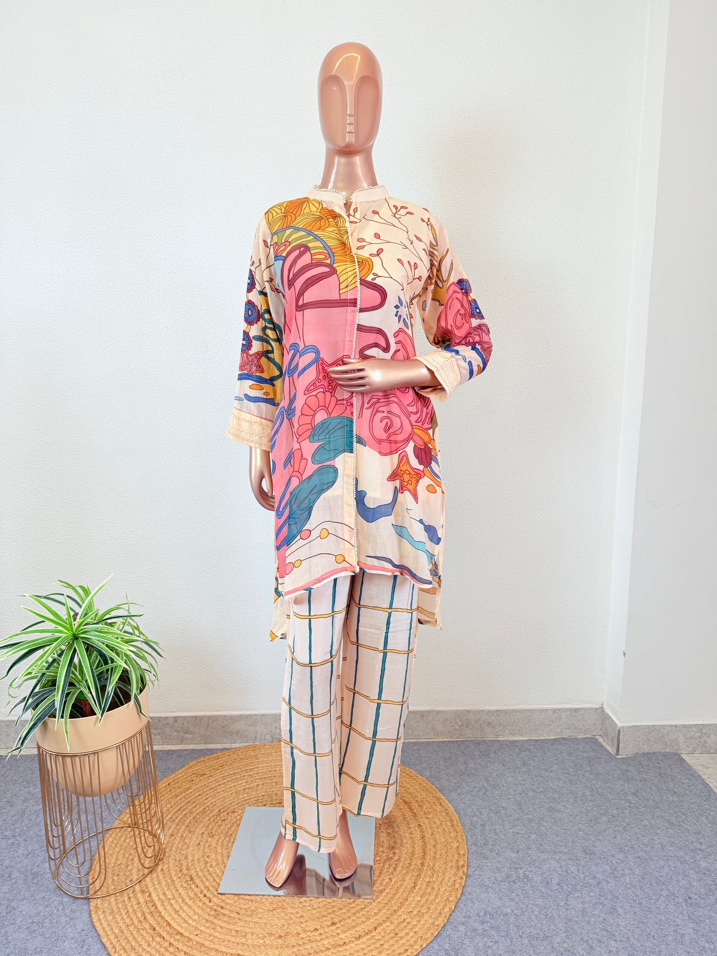 Digitally Print Mul Cotton Coord Set