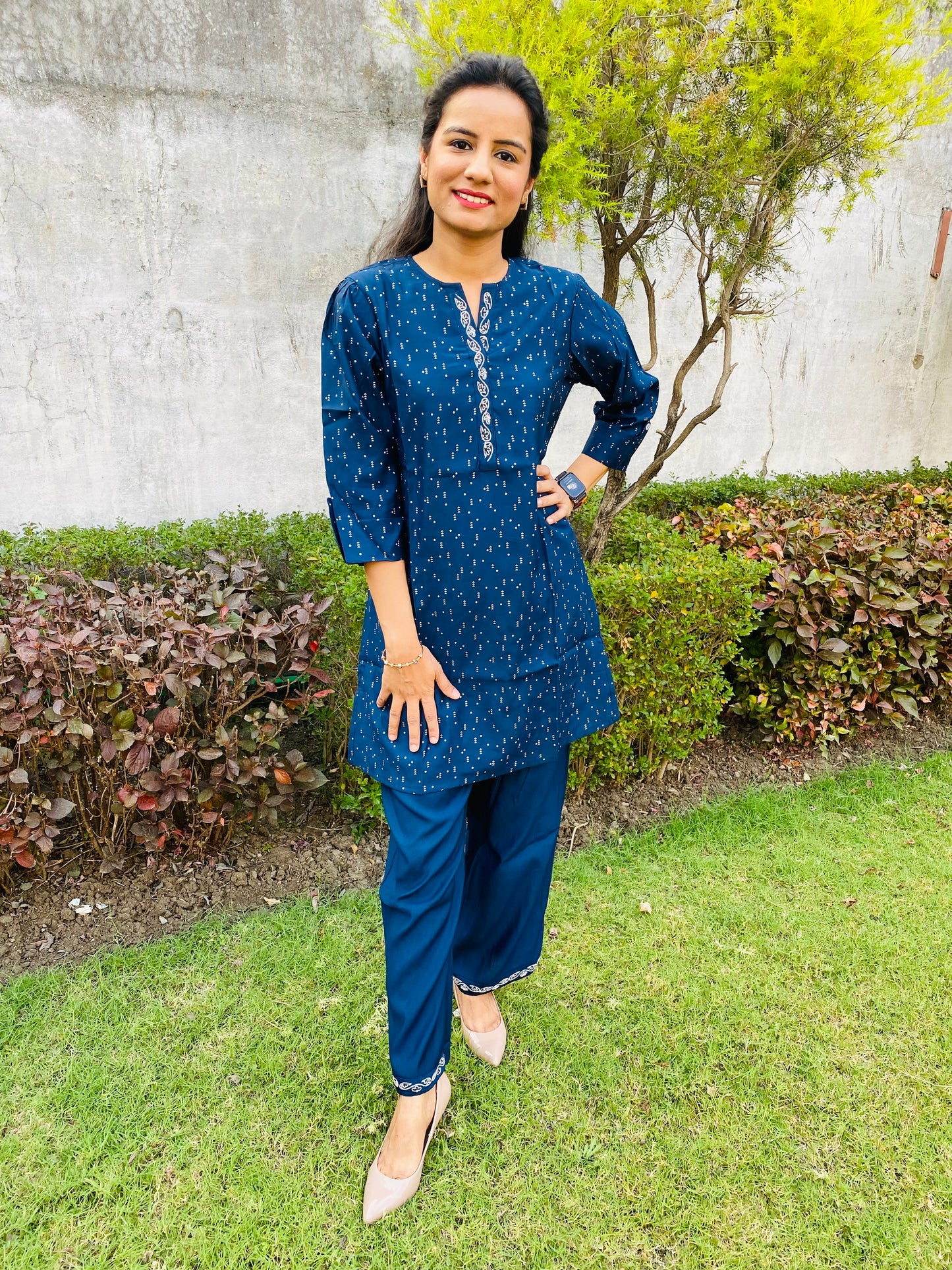 Russian Silk Coord Set with Small motifs