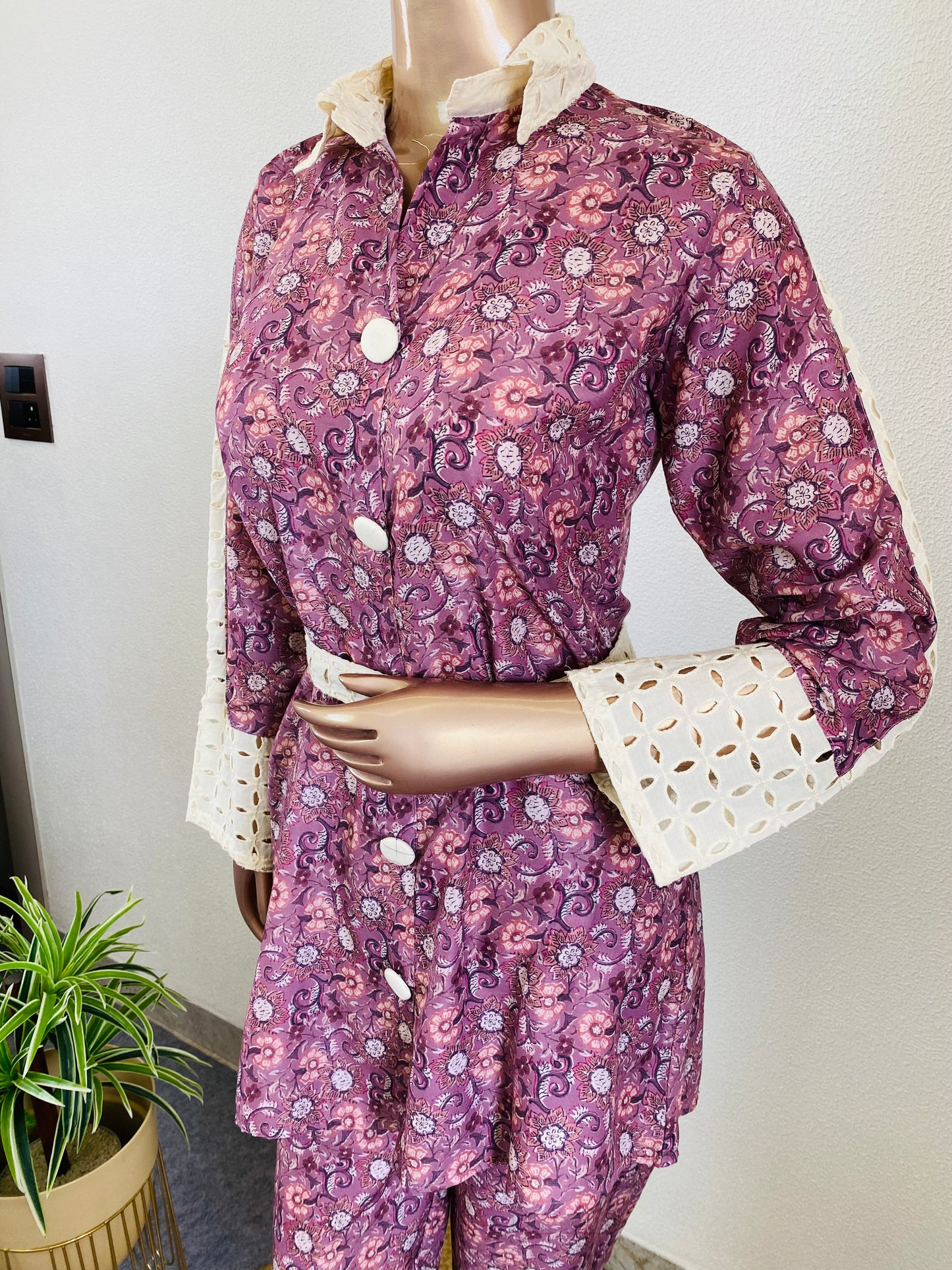 Printed Muslin Coord with Schifili Detailing