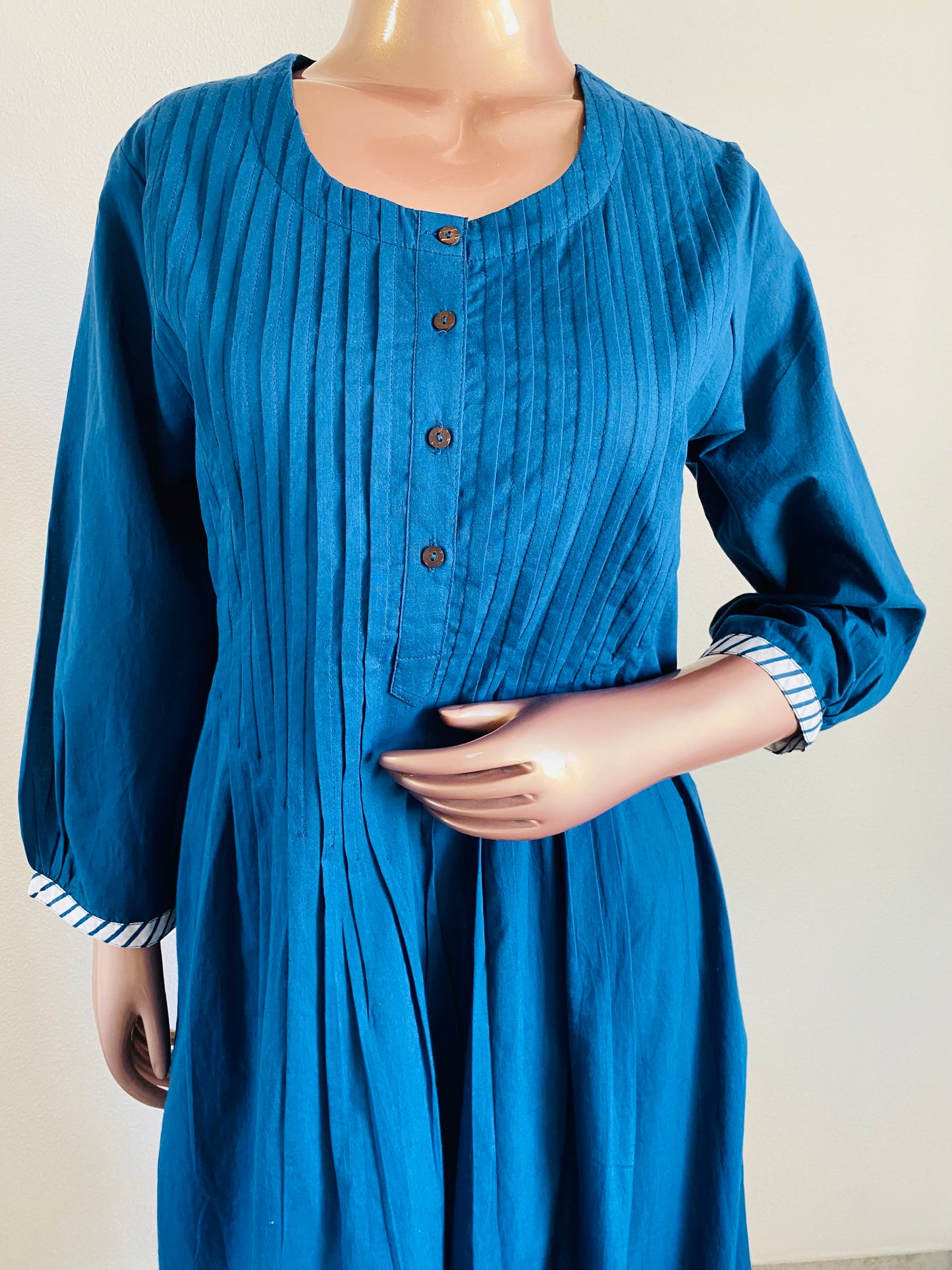 Cotton kurta With Handblock print sharara and dupatta