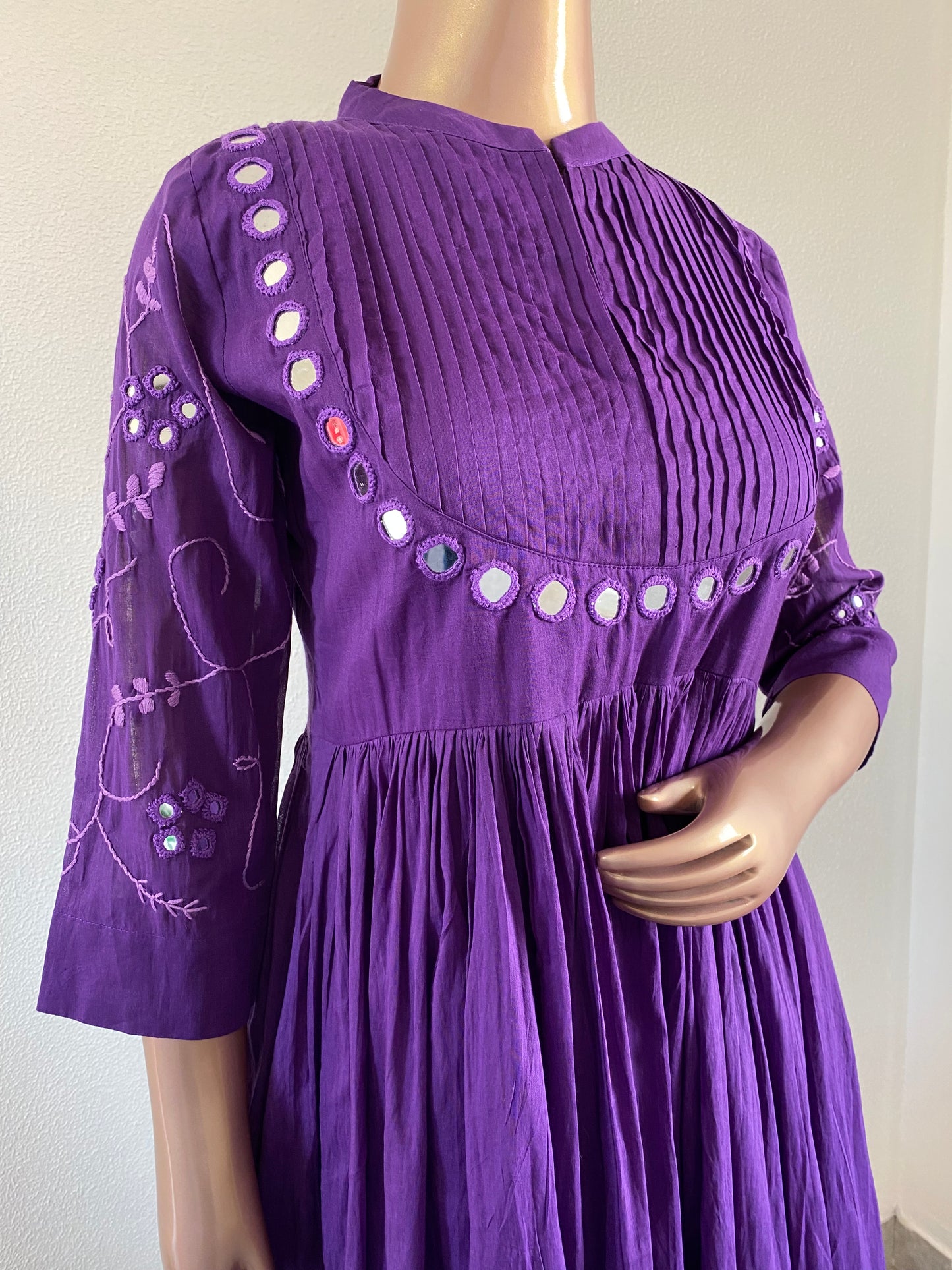 Mirror Work Mul Cotton Tunic