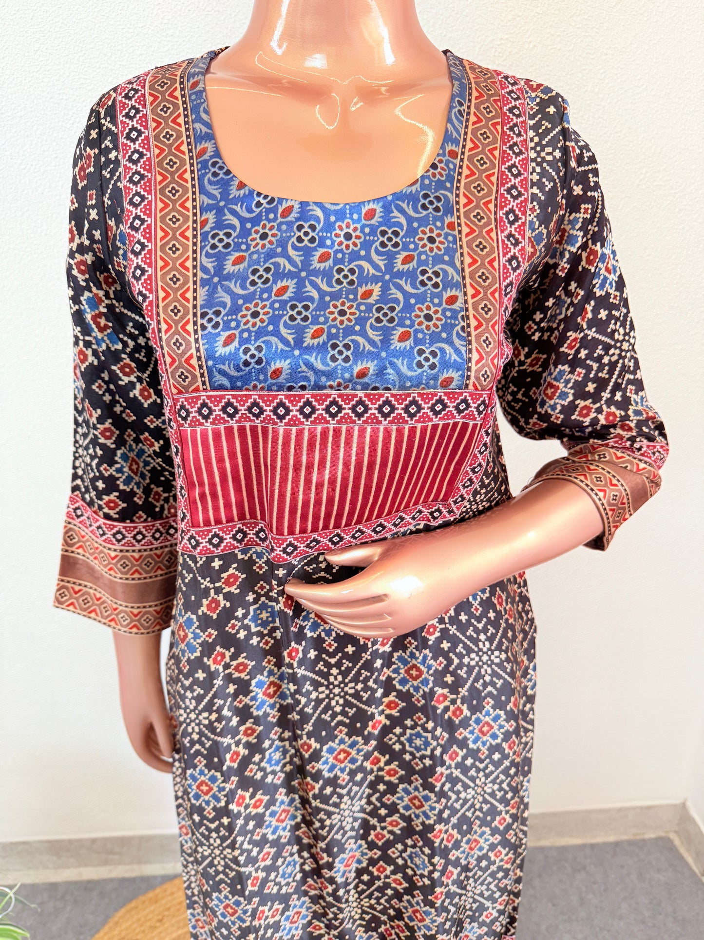 Ajrakh Print Gajji Kurta Pant Set