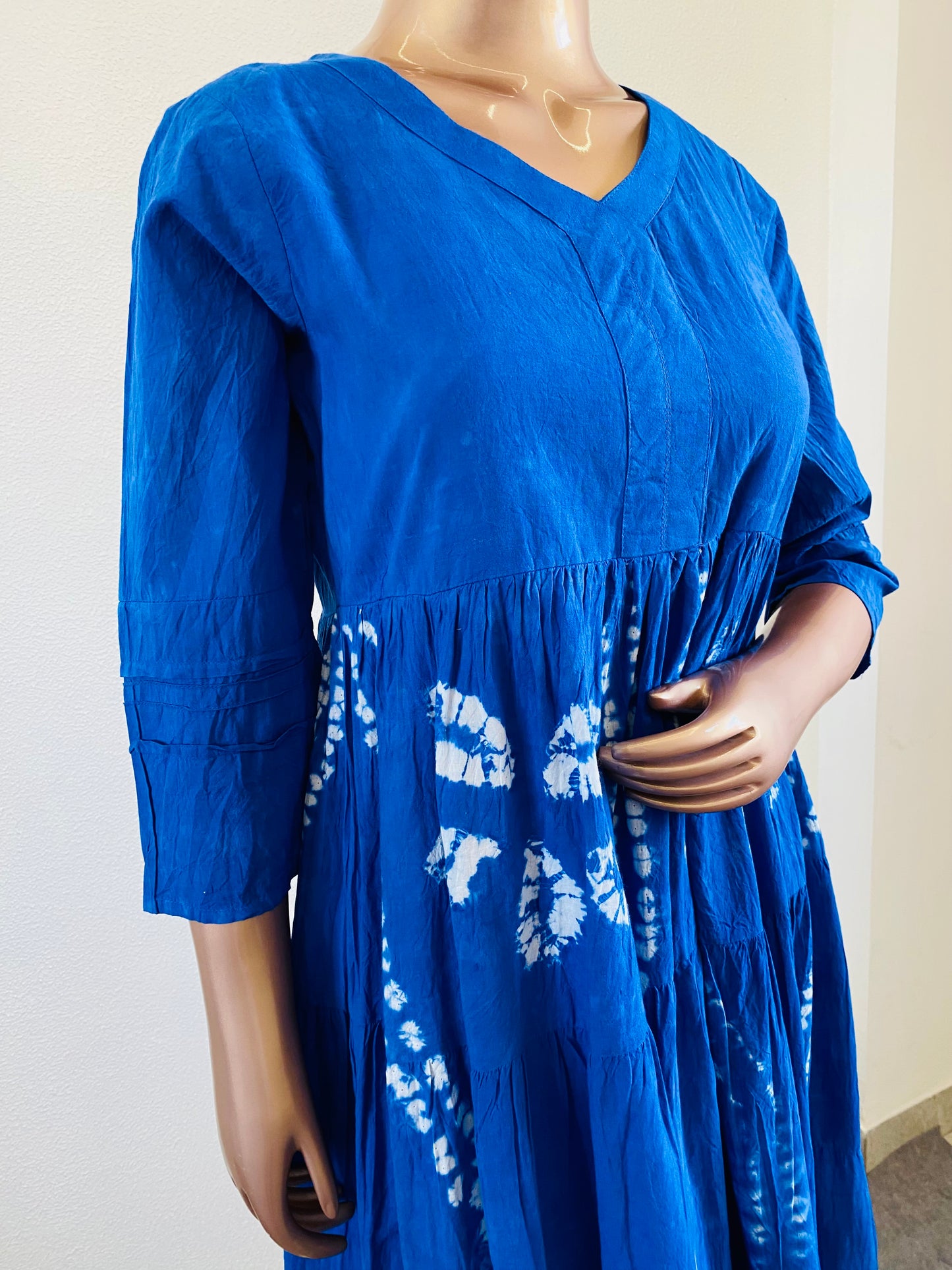 Tie & Dye Cotton Tunic - Blue