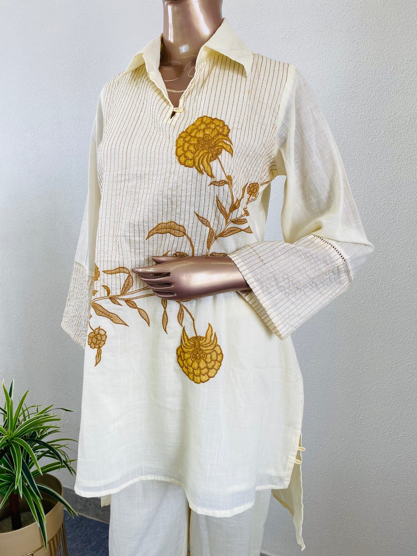 Embroidered Mul Cotton Coord Set