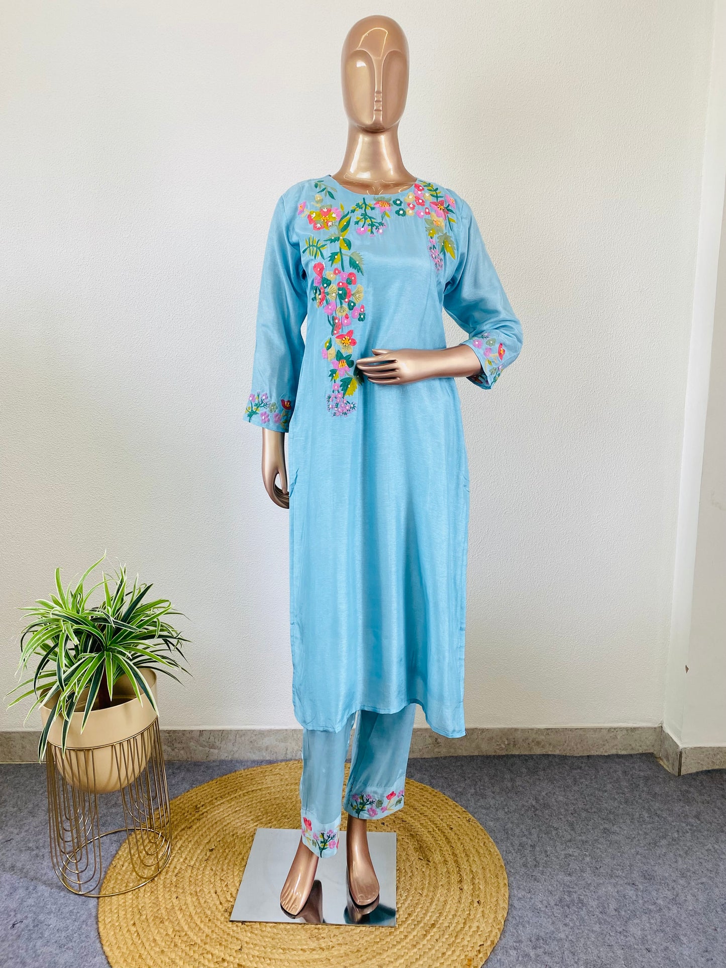 Dola Silk Suit Set with Aari work