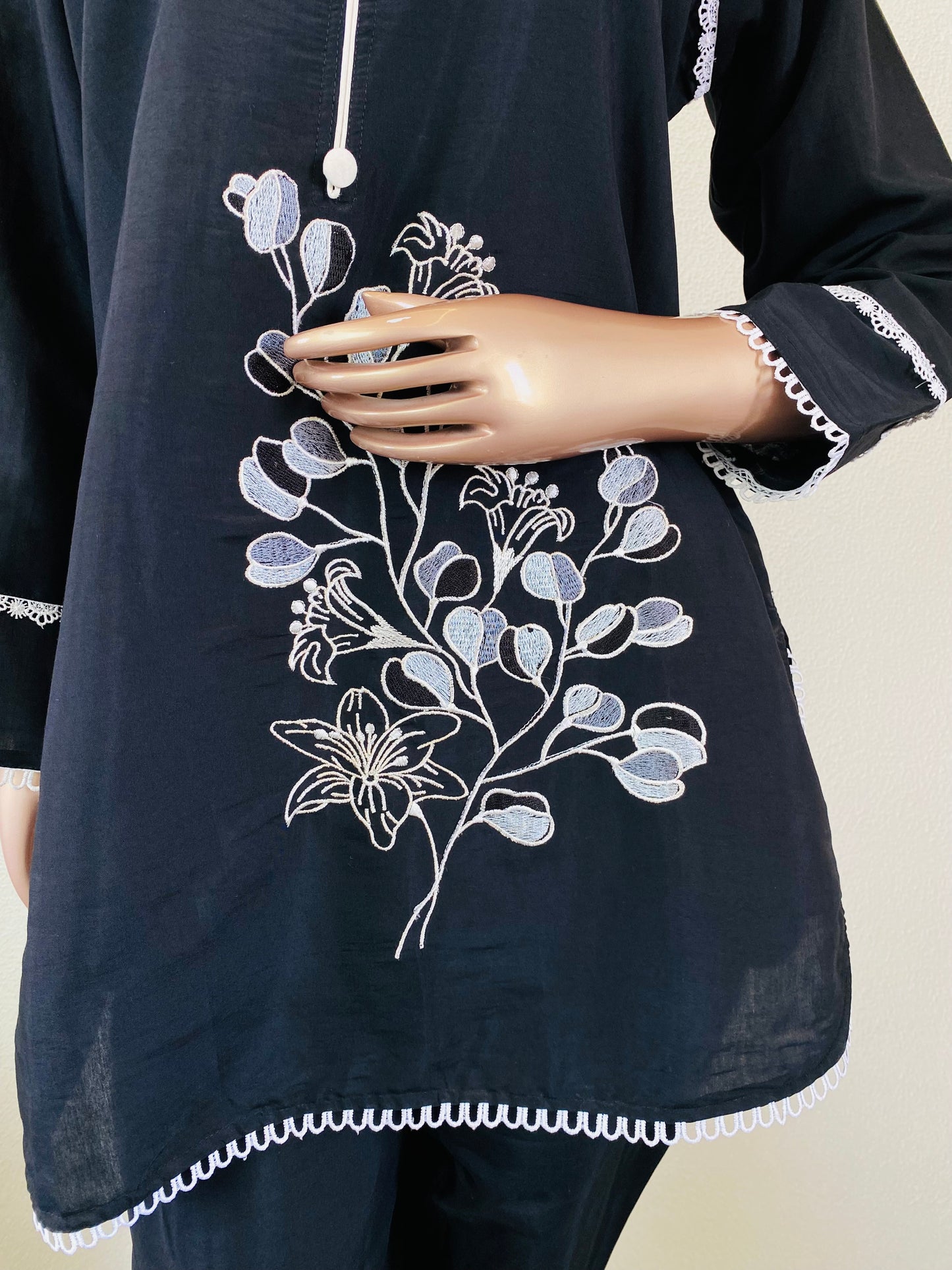 Russian Silk Coords with Embroidery & Lace Details
