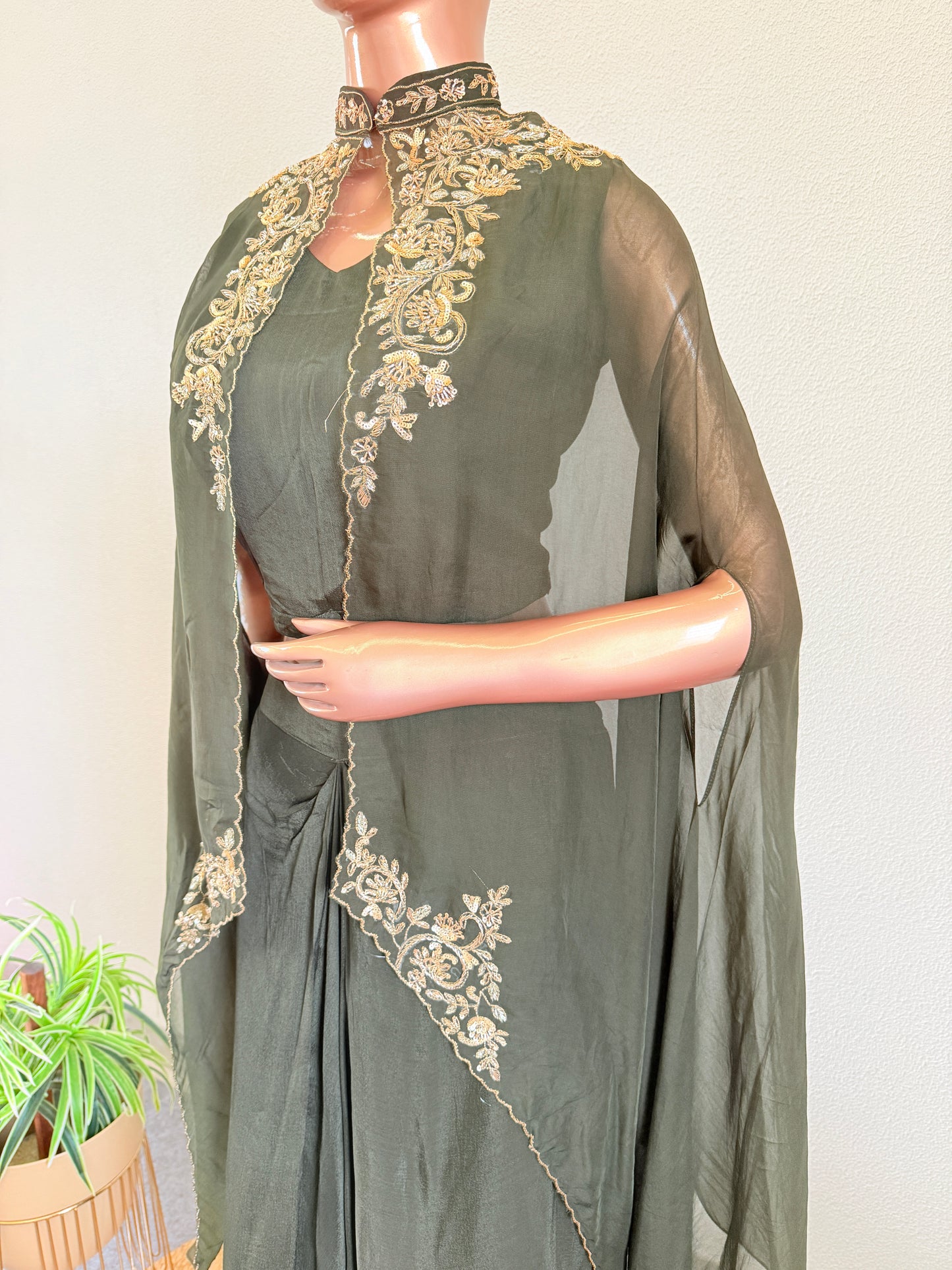 Drape Dhoti and Cape Indowestern