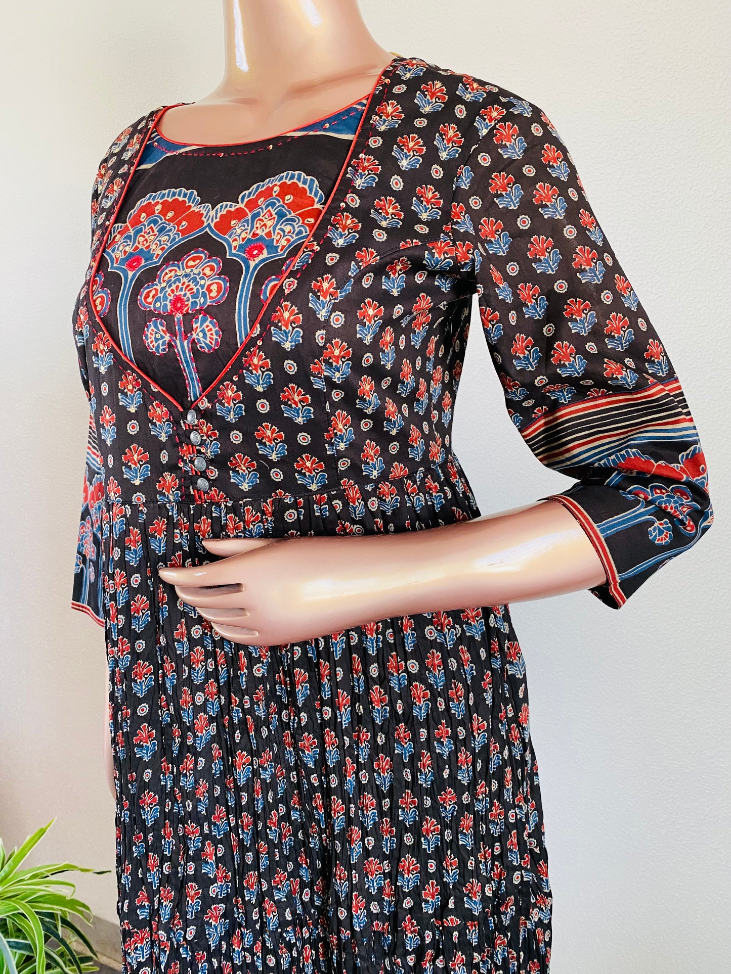 Ajrakh Print Crushed Cotton Tunic