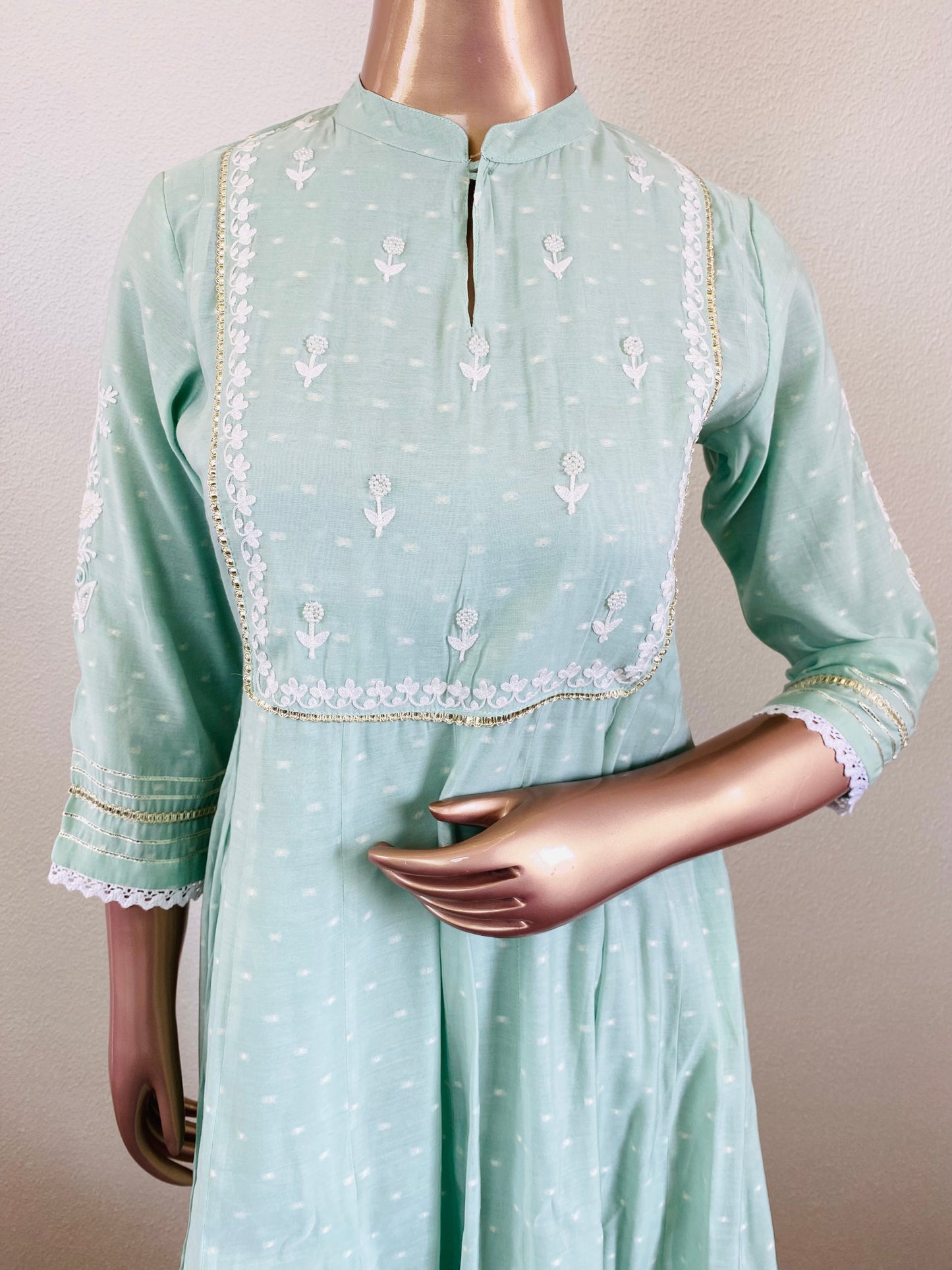 Chanderi Anarkali Dress with Kota Doria Dupatta