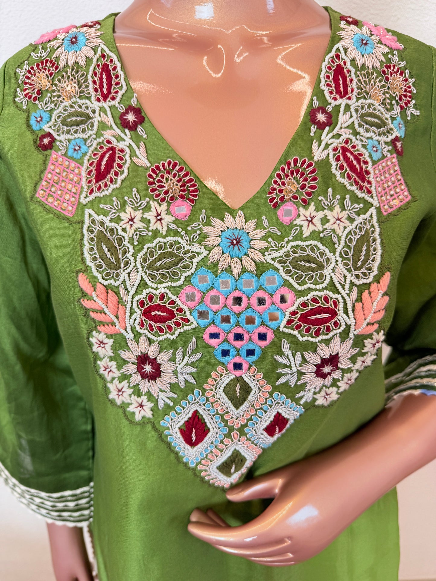 Handwork Silk Suit with Pichwai Print Pure Dupatta