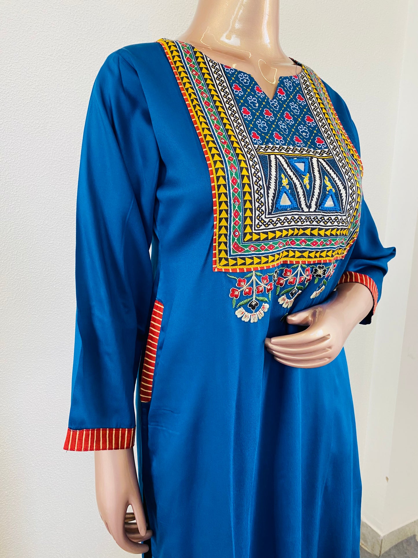 Gajji Silk Suit Set With Printed Dupatta