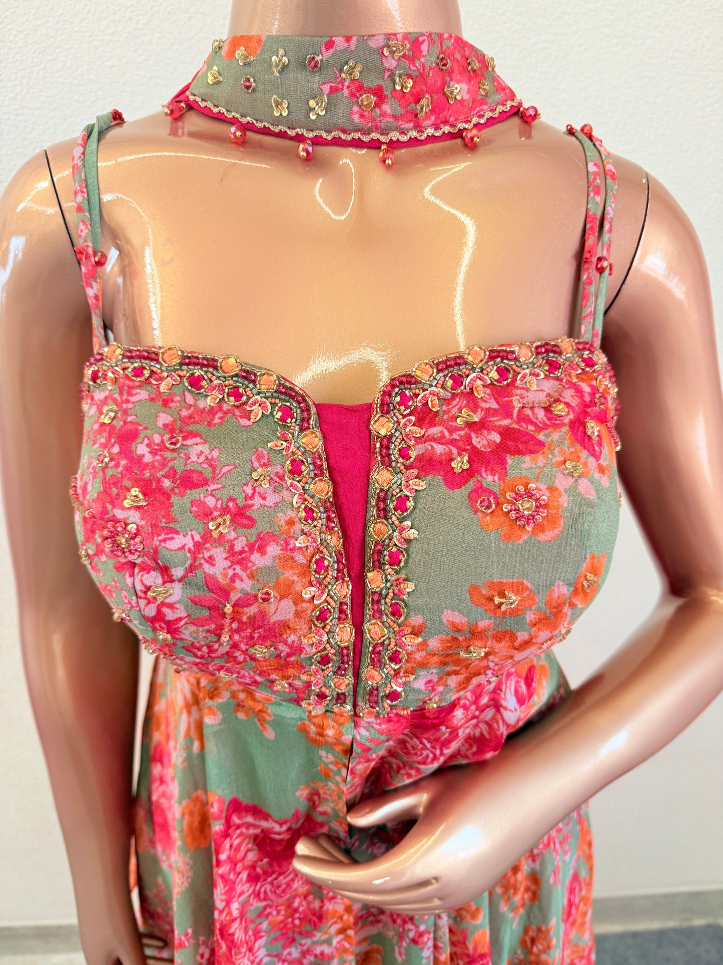 Floral Peplum with Sharara Set