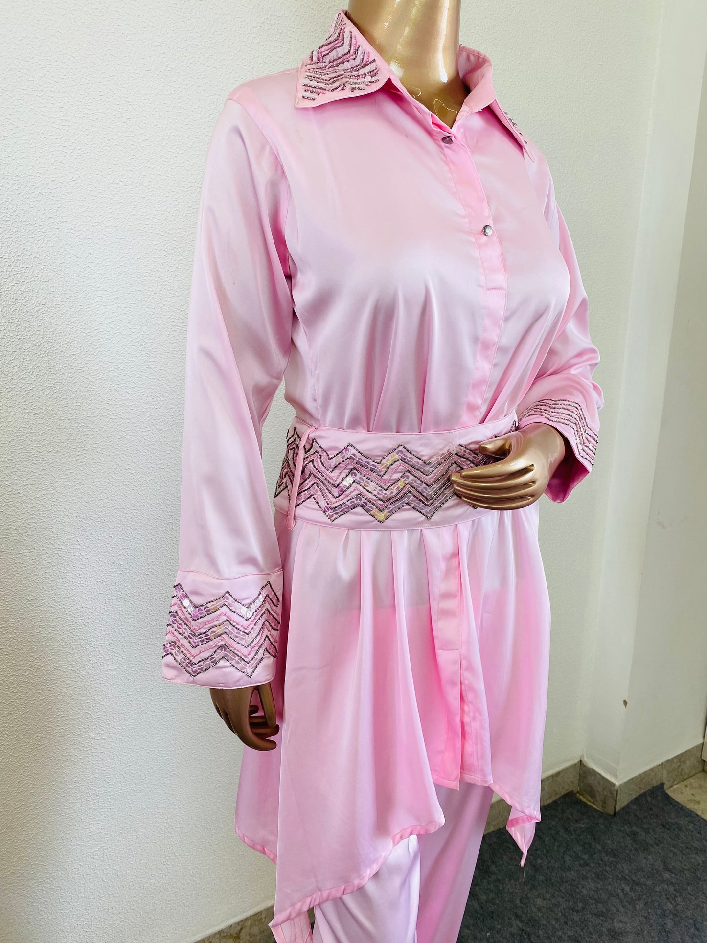 Satin Coords with Handwork Detailing