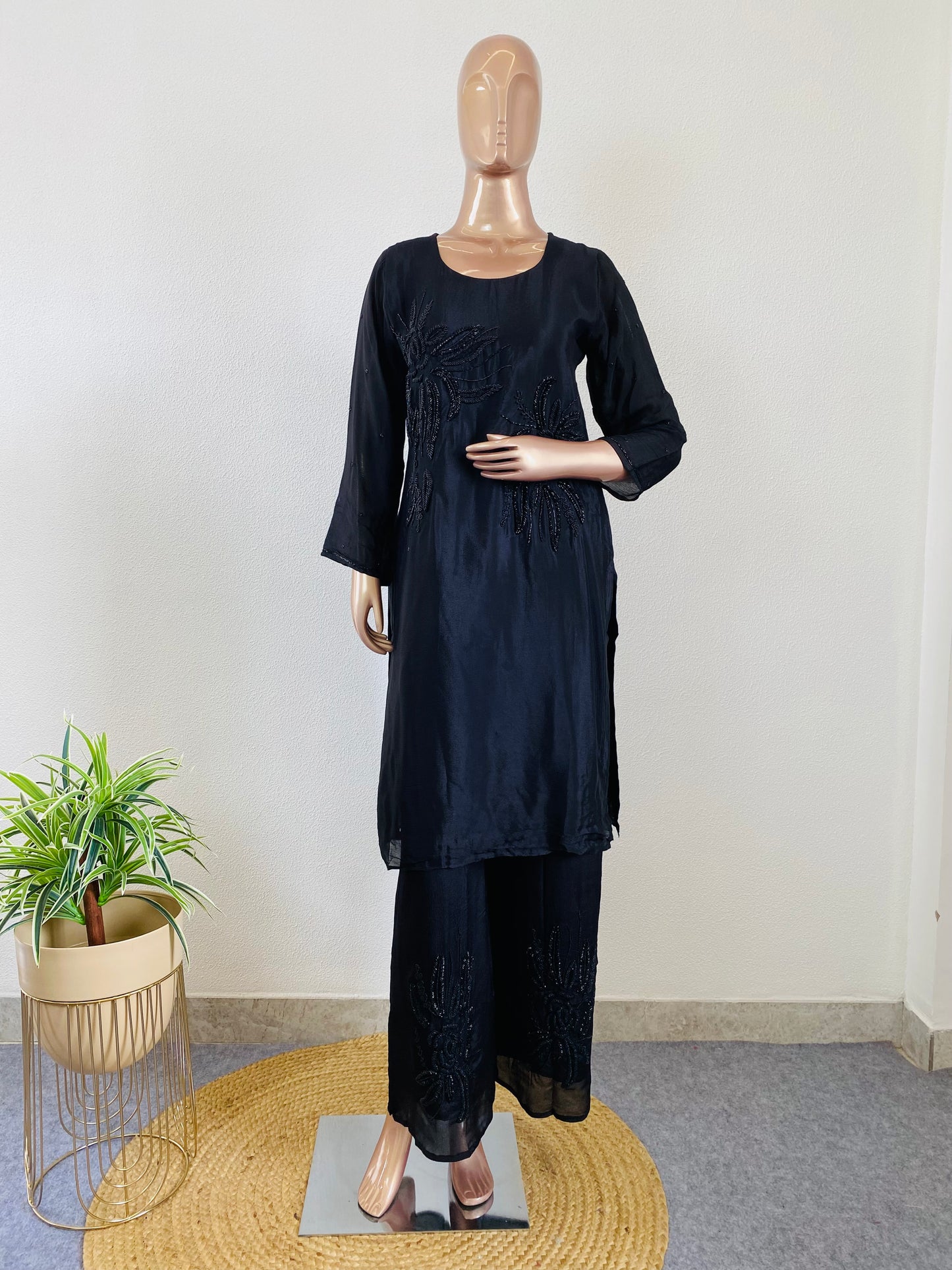 Chinon Palazzo Set with Heavy Cutdana Work