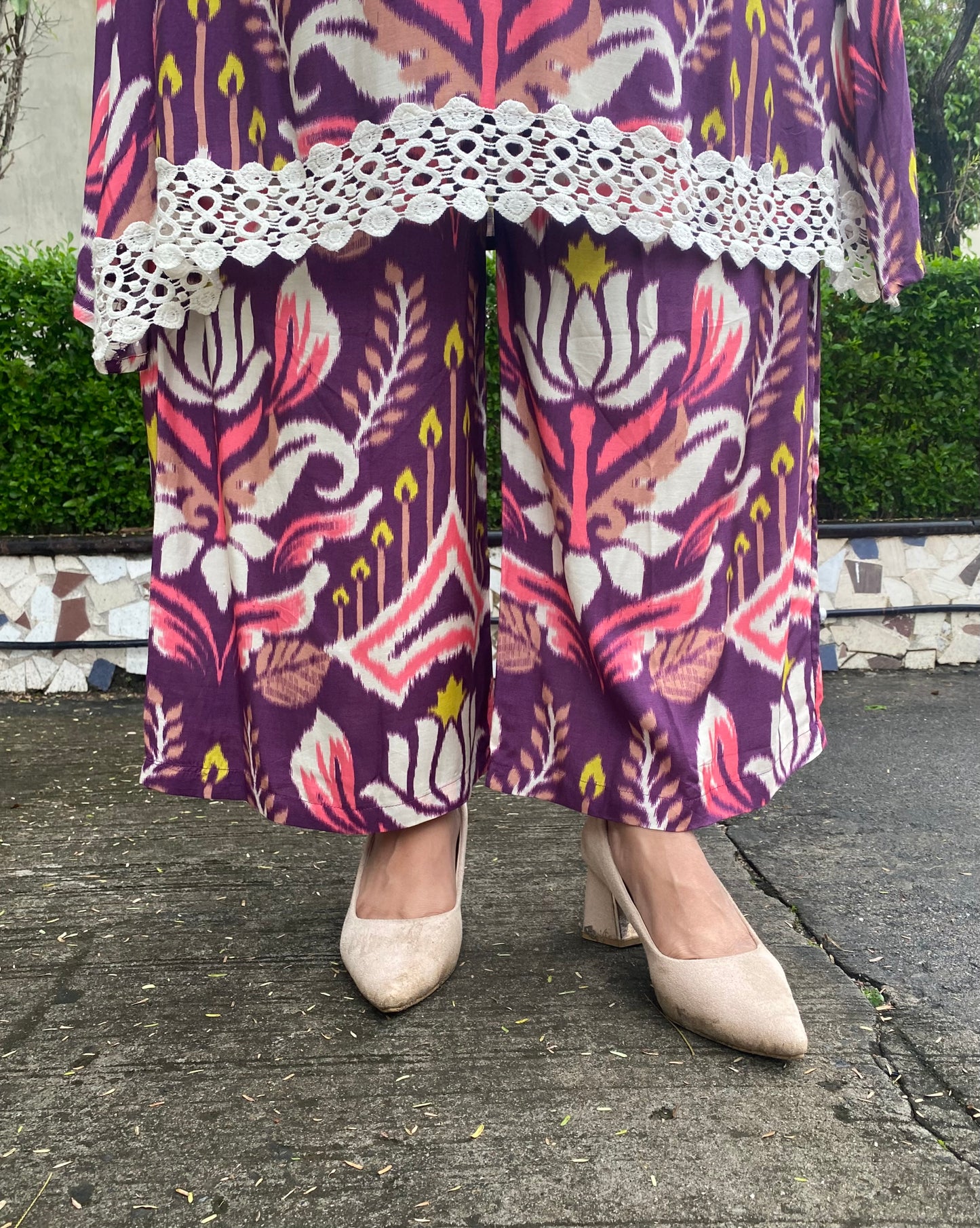 Ikkat Print Karachi Style Suit Set