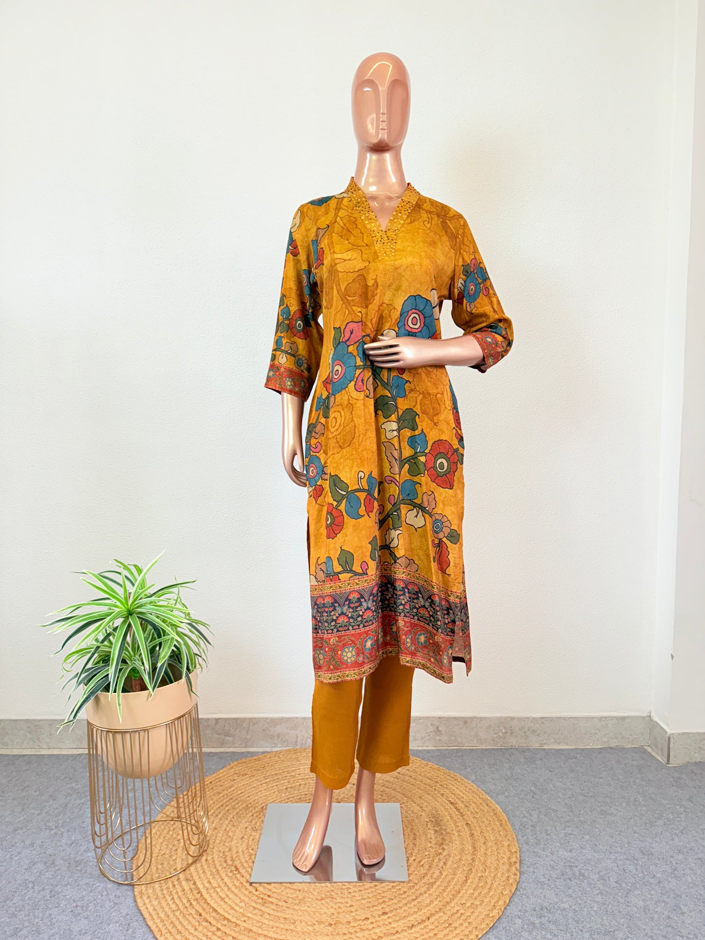 Kalamkari Print Muslin Suit Set