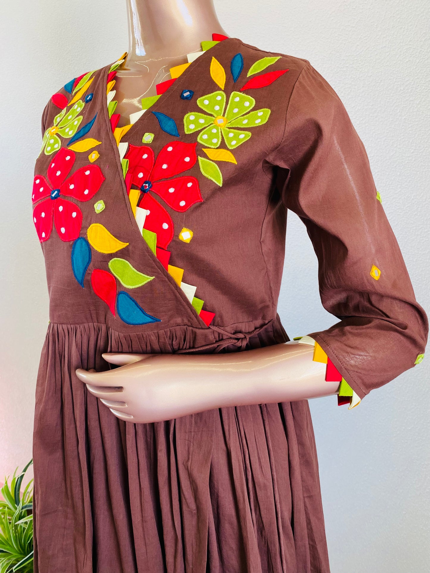 Applique & Mirror work Mul Tunic