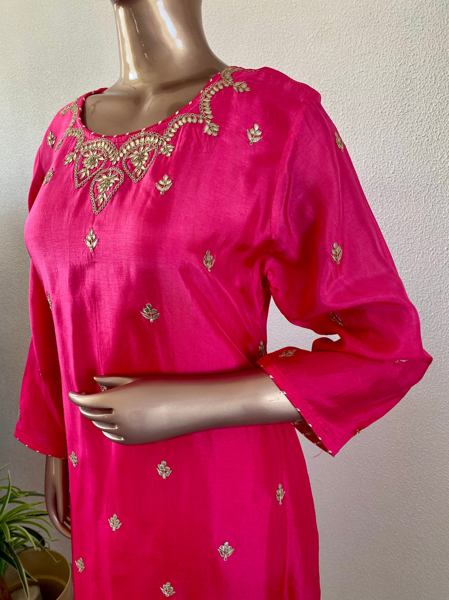 Pure Silk Suit with Gota-Patti Work