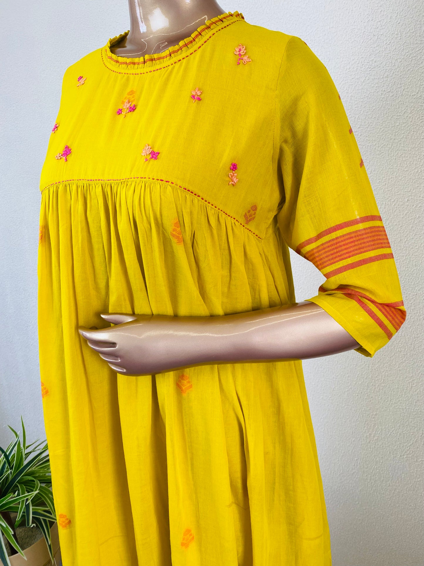 Jamdani Tunic with Hand Work Detail on yoke