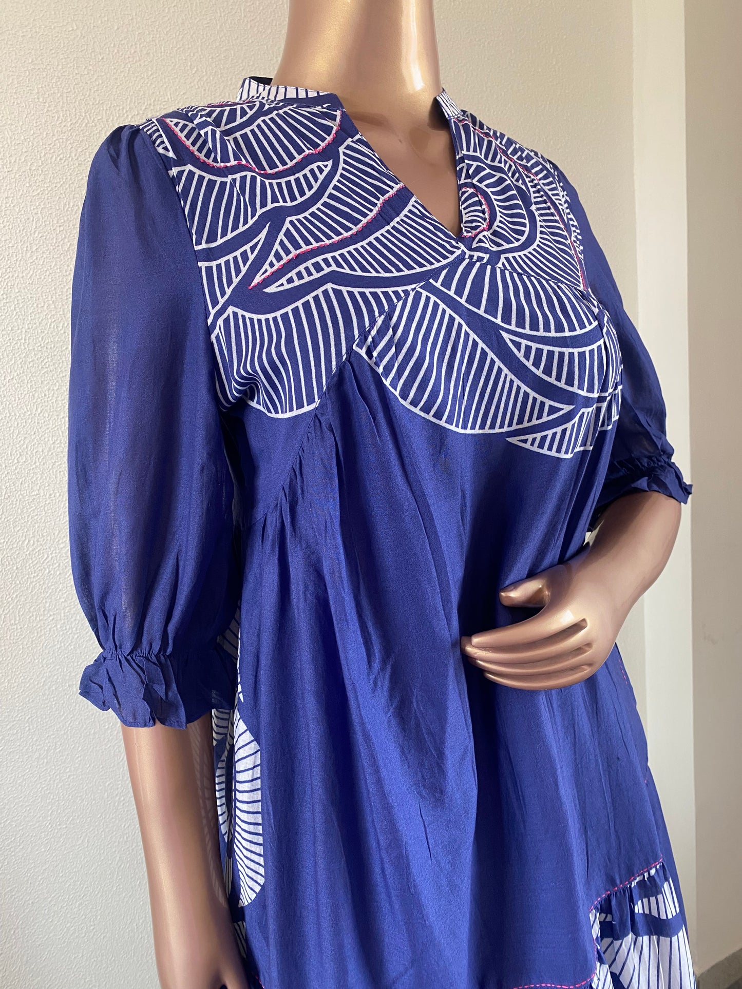 Mul Cotton Tunic with Placement Print