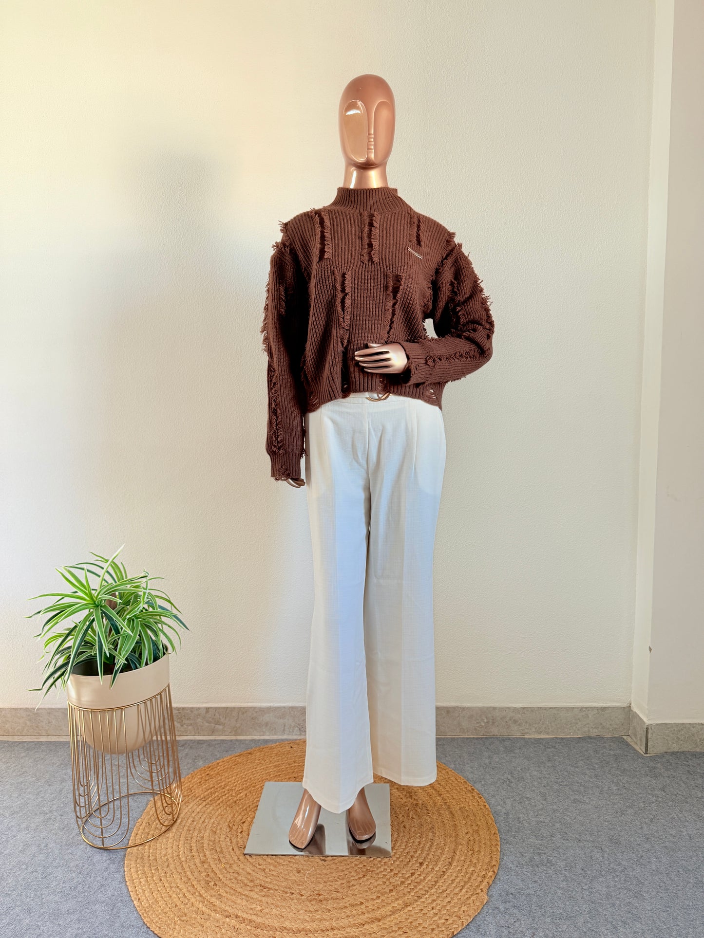 Woollen Top with Fringes