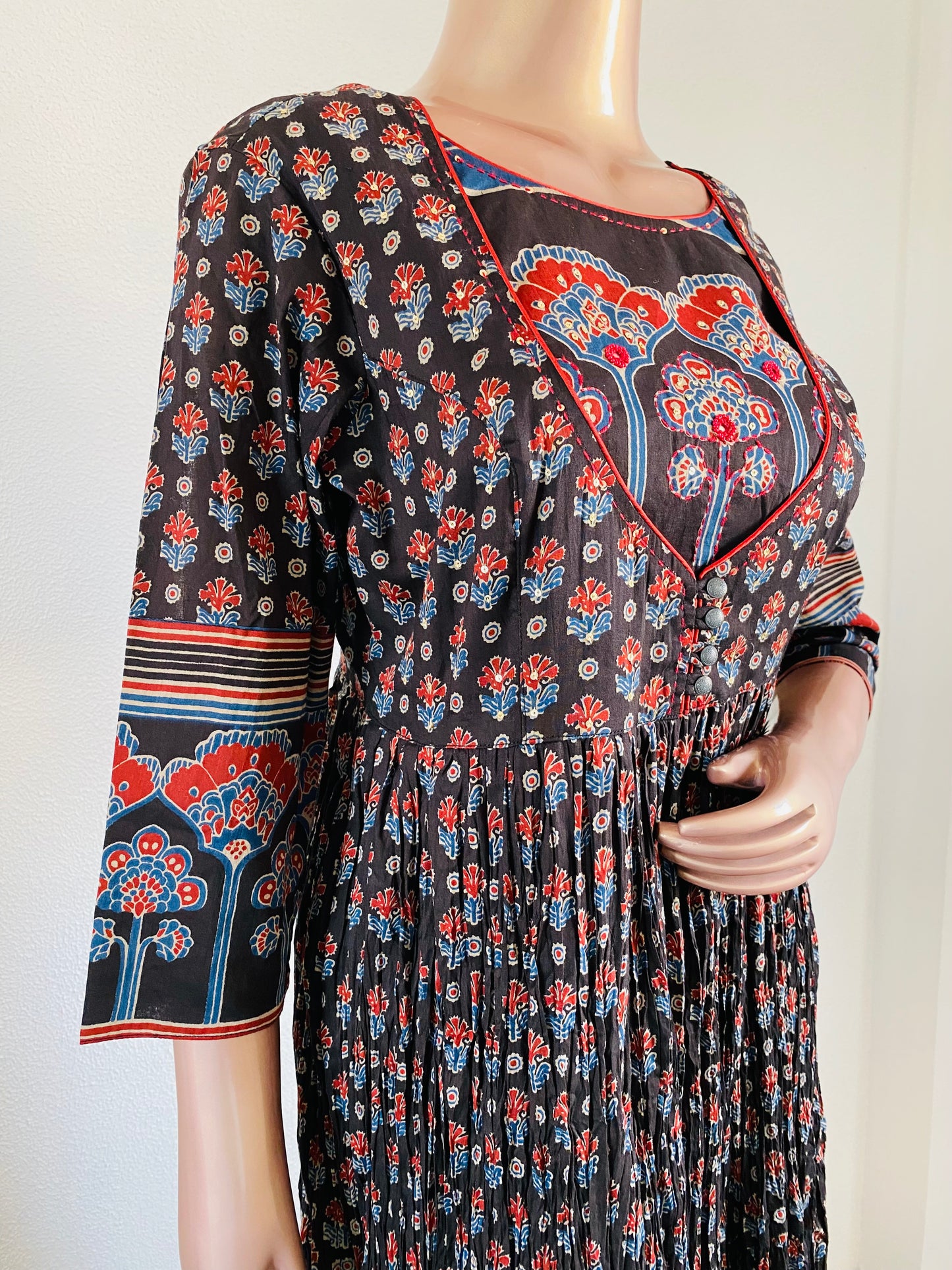 Ajrakh Print Crushed Cotton Tunic