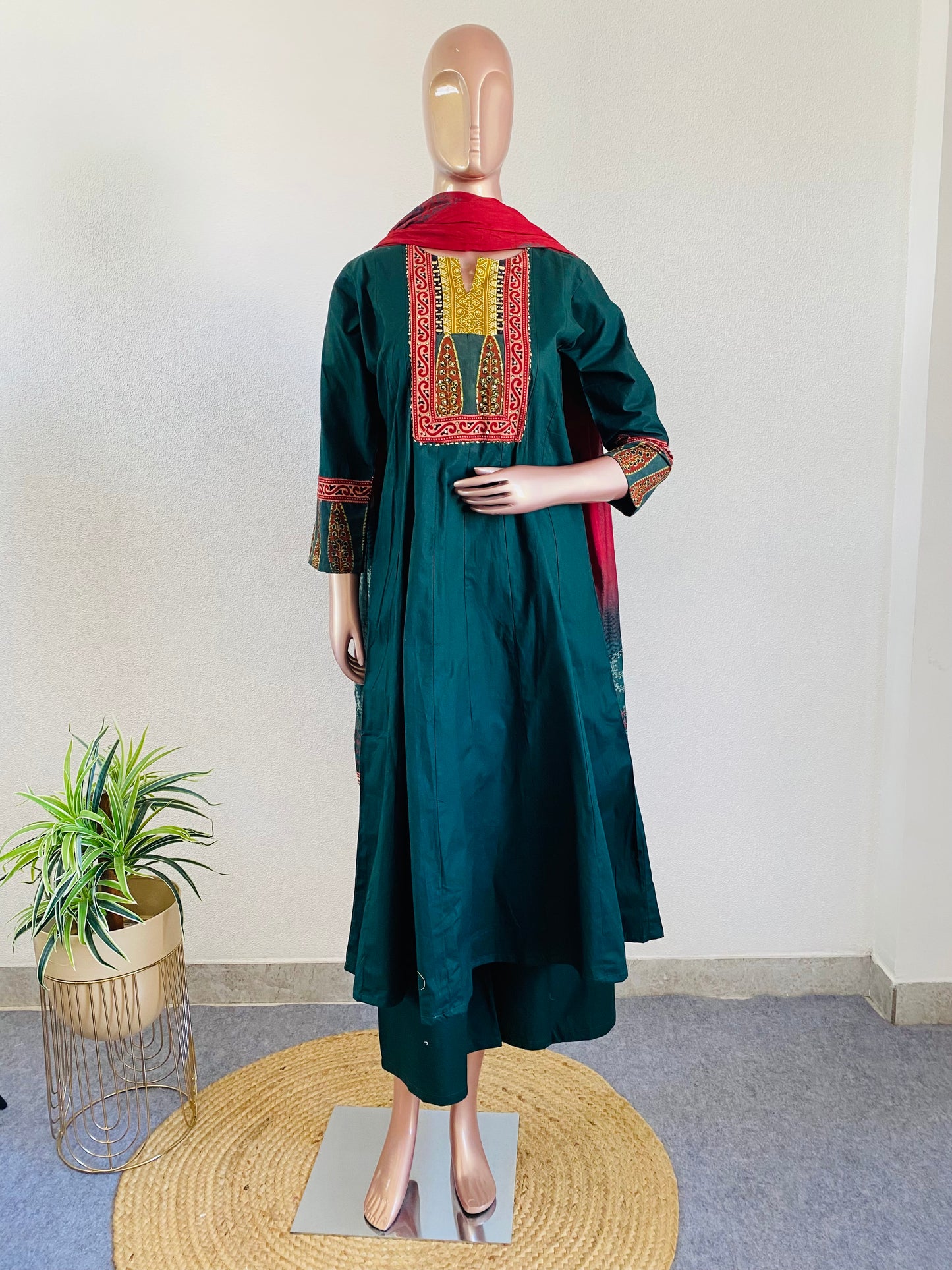Gamthi Style Anarkali suit with Palazzo