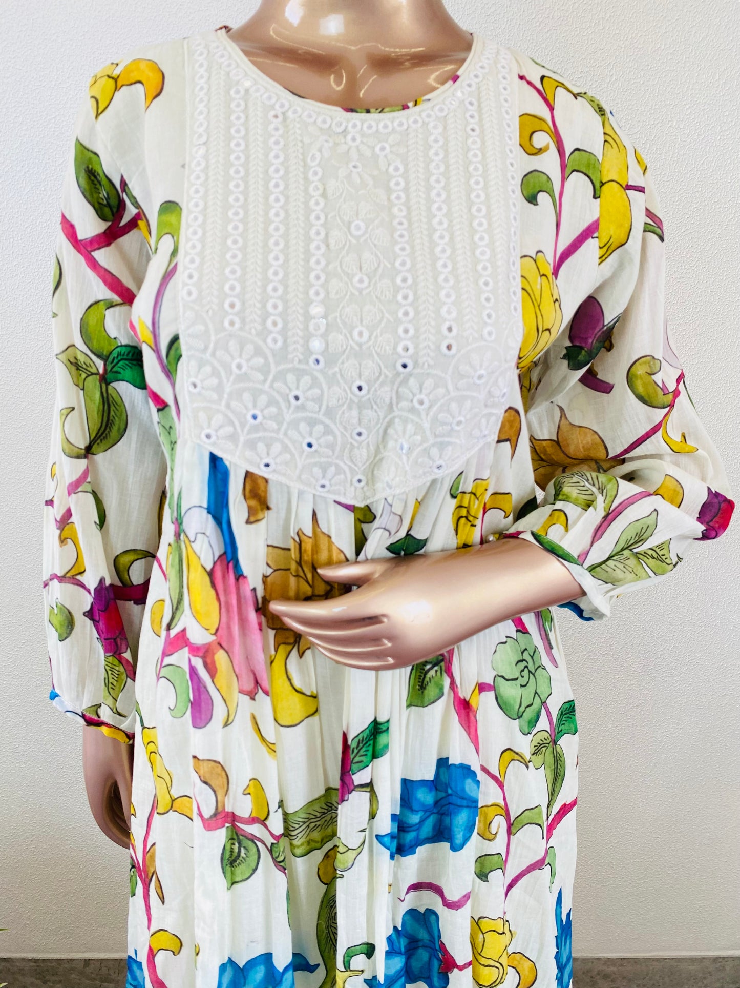 Kalamkari Print Mul Cotton Frock Suit