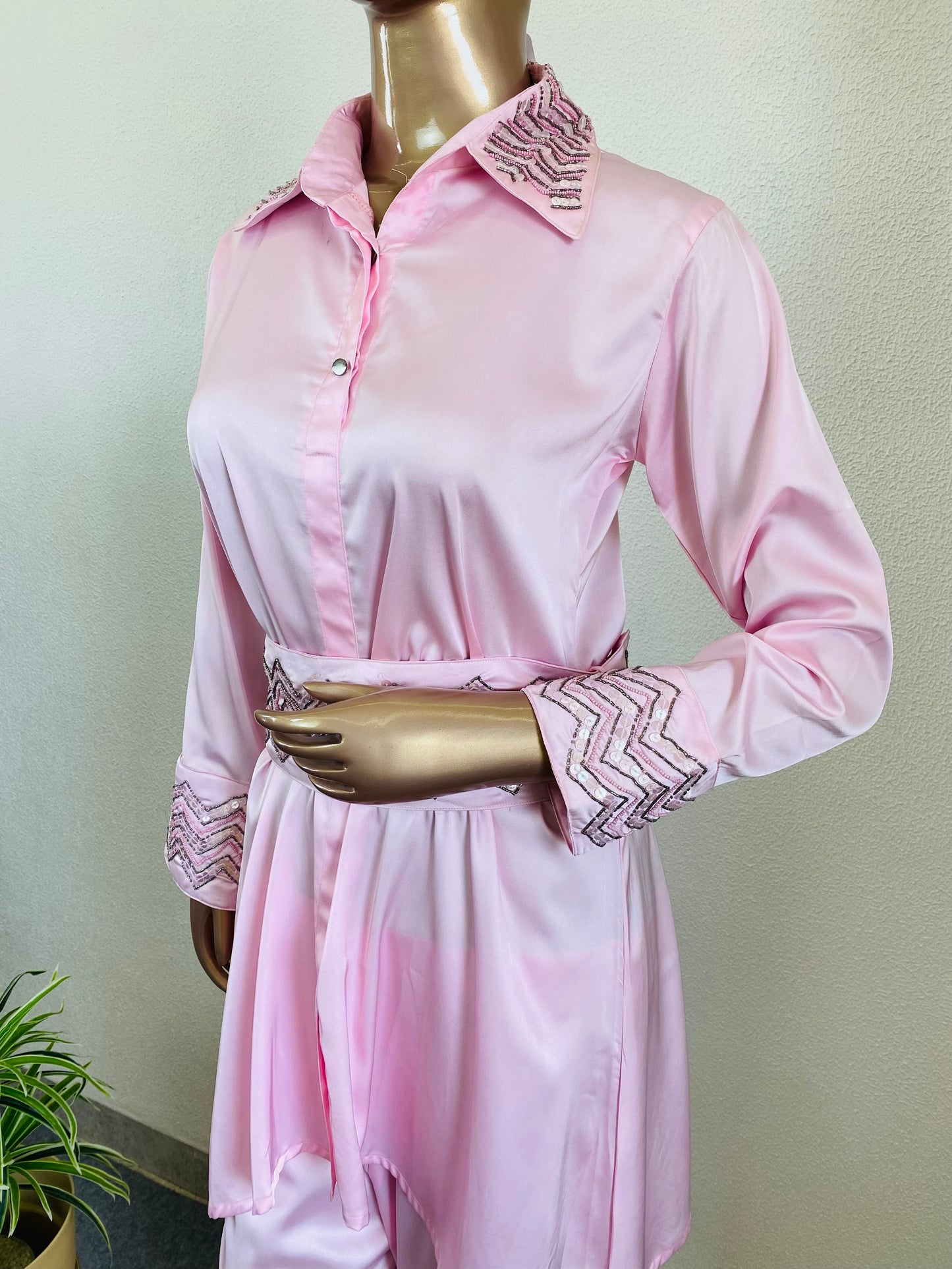 Satin Coords with Handwork Detailing