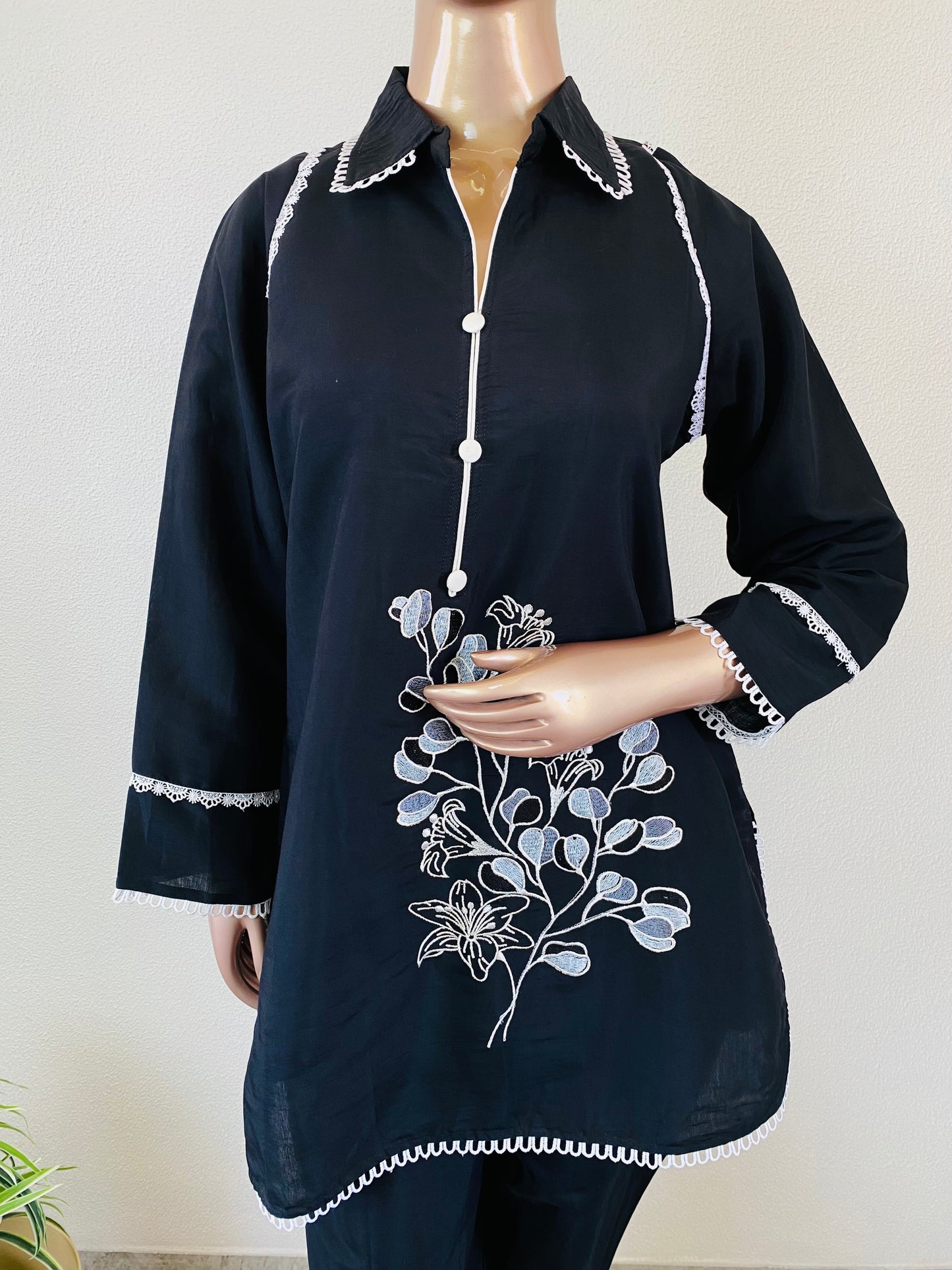 Russian Silk Coords with Embroidery & Lace Details