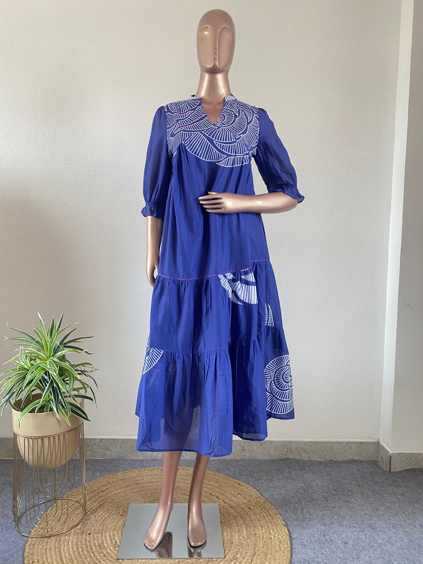 Mul Cotton Tunic with Placement Print