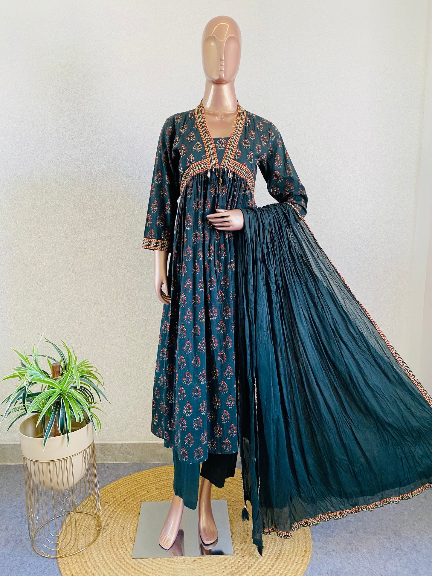 Block Print Suit Set