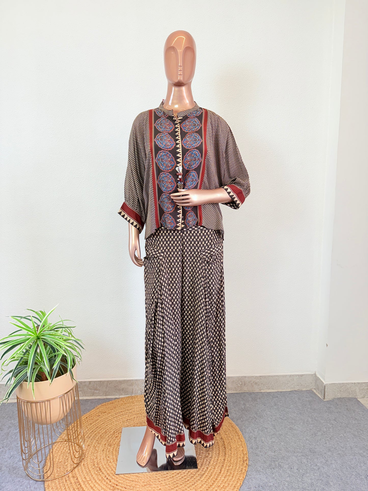Muslin Kaftan Pants with Pocket Palazzo